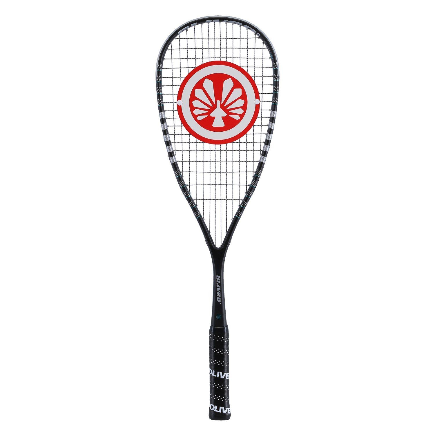 Oliver Squashschläger Pure 6 (105g/grifflastig) carbon/silber - besaitet