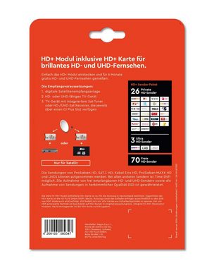 HD Plus HD Plus CI+ Modul inkl. HD+ Sender-Paket für 6 Monate gratis (geeignet CI+-Modul