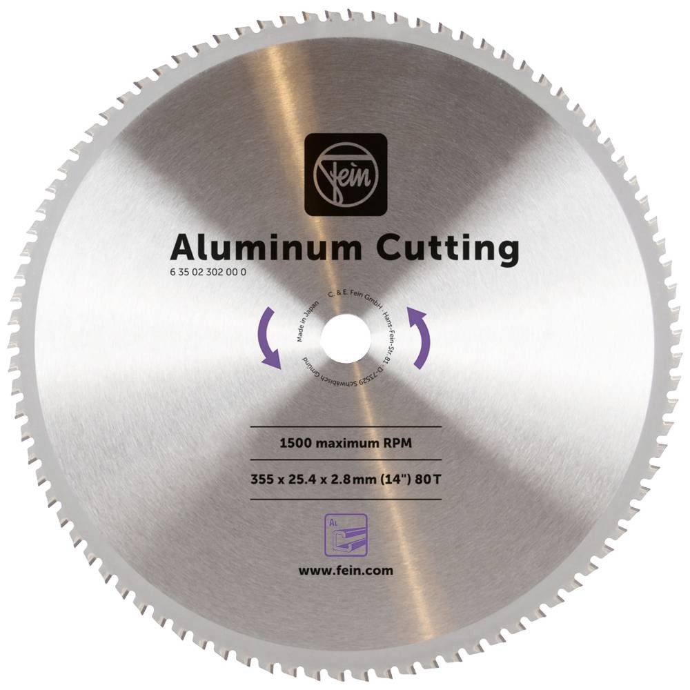 Fein Kreissägeblatt Sägeblatt für Für Aluminium, Kupfer, Messing und andere 63502302000