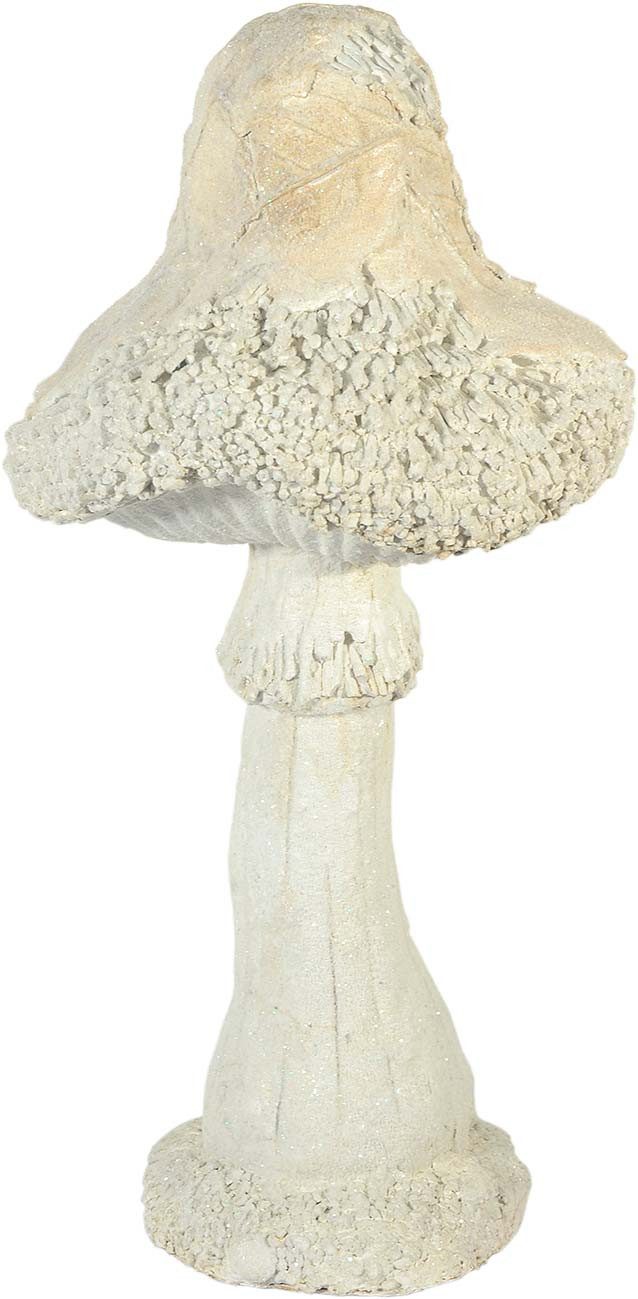 MystiCalls Weihnachtsfigur Winter Dekofigur Pilz - Weihnachten Dekoration Figur (1 St), Sammlerfigur, Designerfigur, Gartenfigur, Dekorationsobjekt