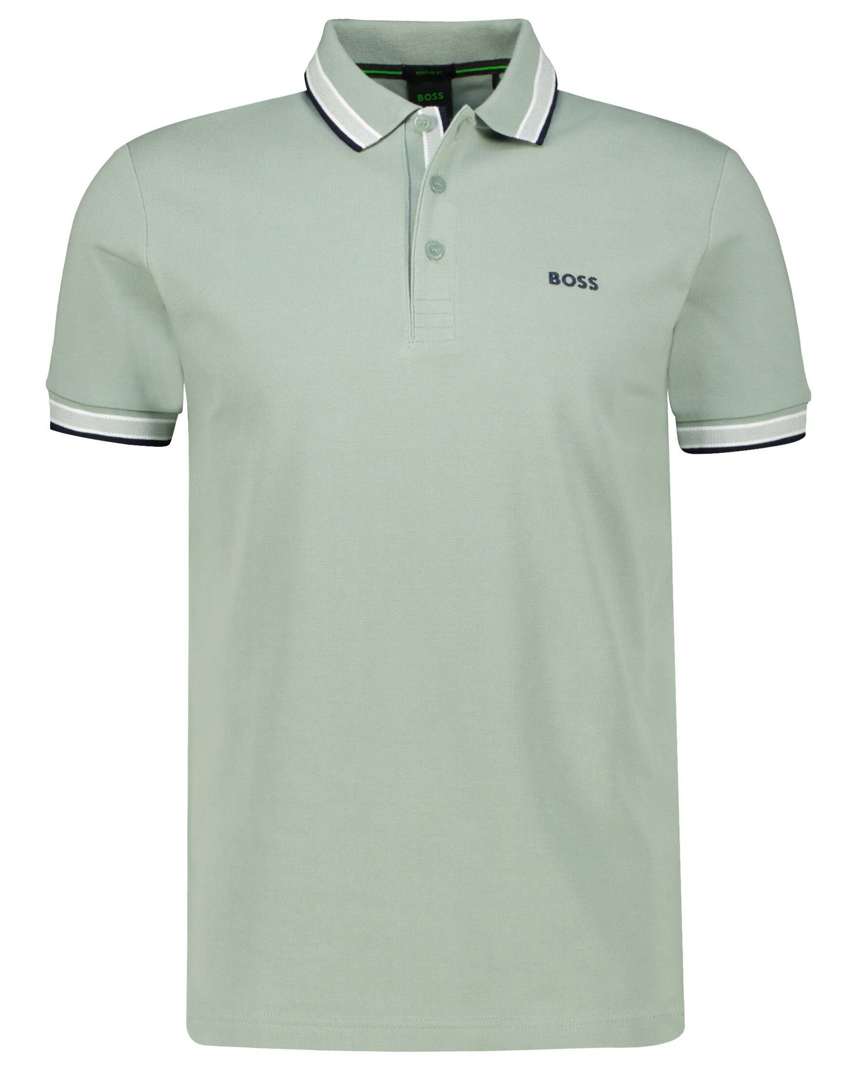 BOSS Poloshirt Herren Poloshirt PADDY CURVED Regular Fit Kurzrarm (1-tlg) mint (47)