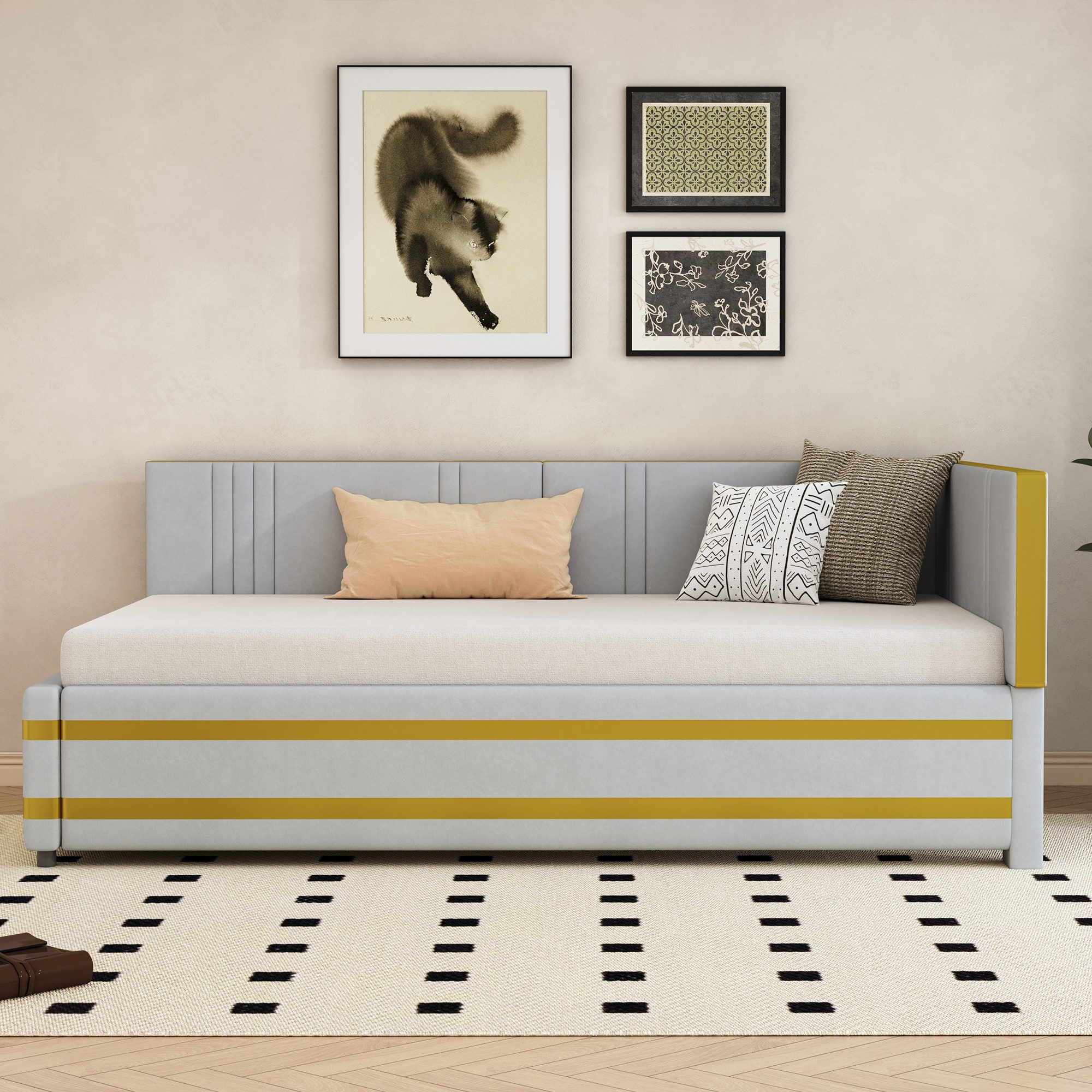 Flieks Daybett, Polsterbett Sofabett Kinderbett 90x200cm günstig online kaufen