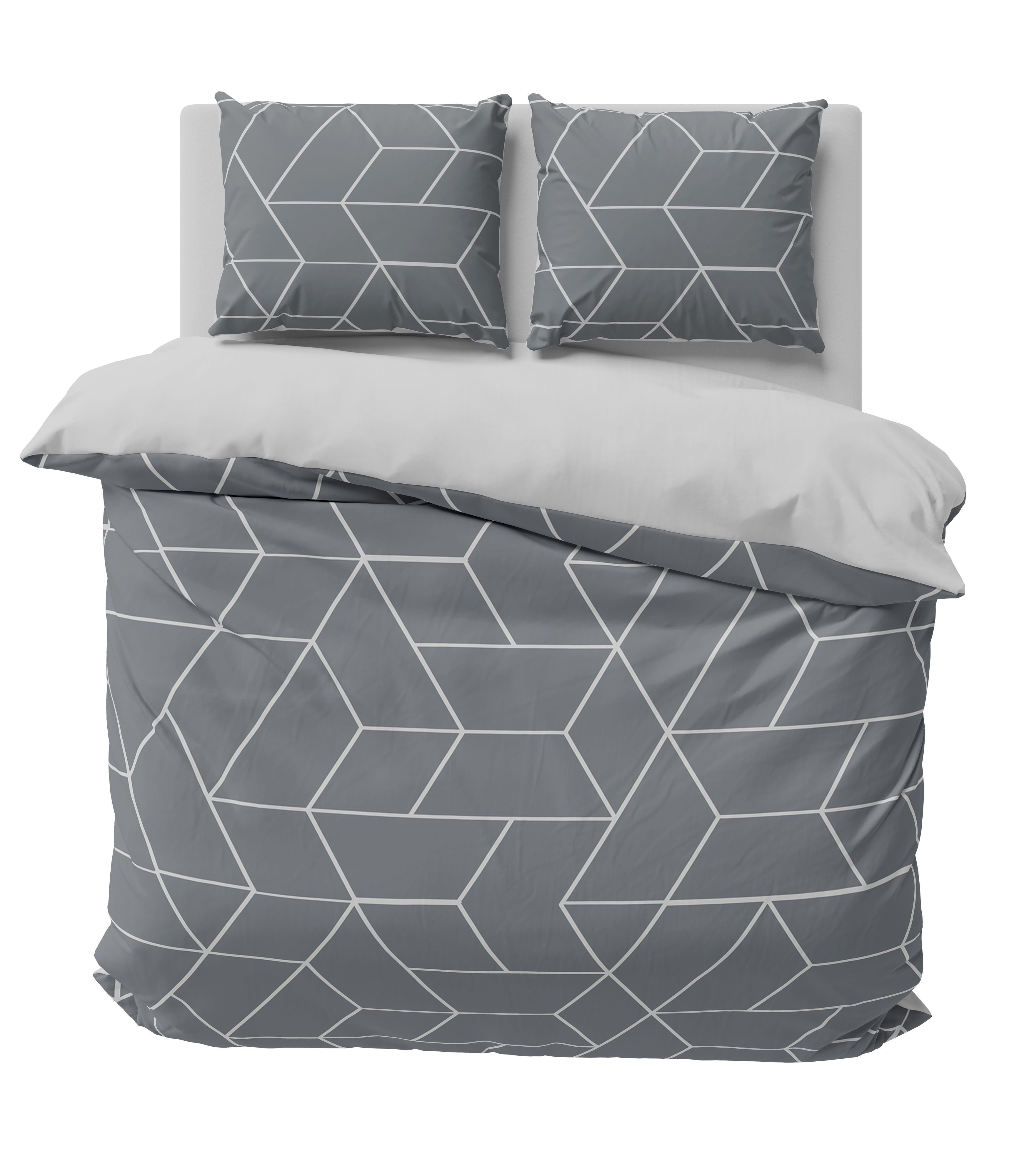 One Home Bettwäsche Winter Biber Baumwolle Cozy, Flanell, 3 teilig, geometrisch grafisch modern, kuschelig warme weiche Baumwolle Biber