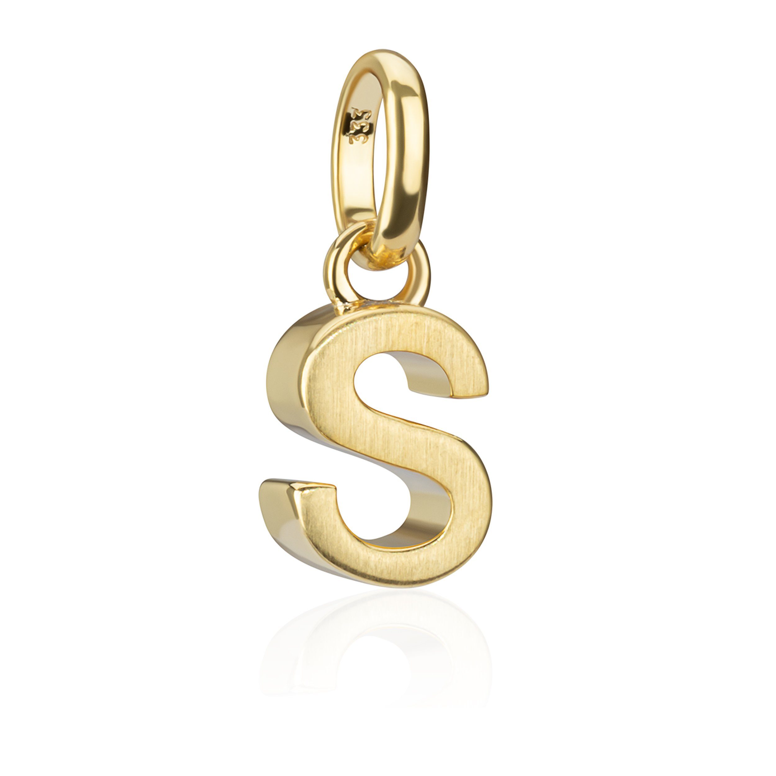 Buchstabenanhänger Kettenanhänger kleiner Buchstabe S 333 Gelb Gold 9