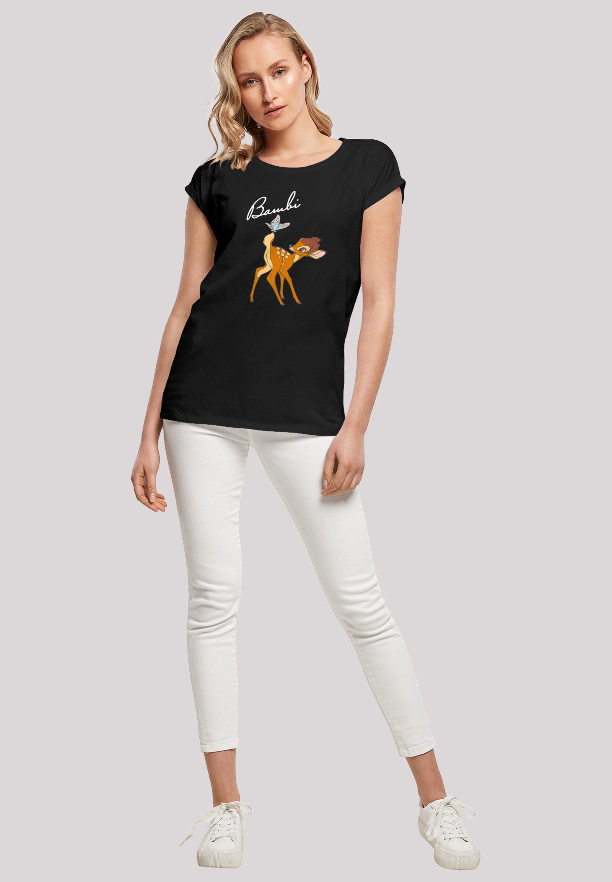 Bambi F4NT4STIC schwarz T-Shirt Schmetterling Print Disney Tail