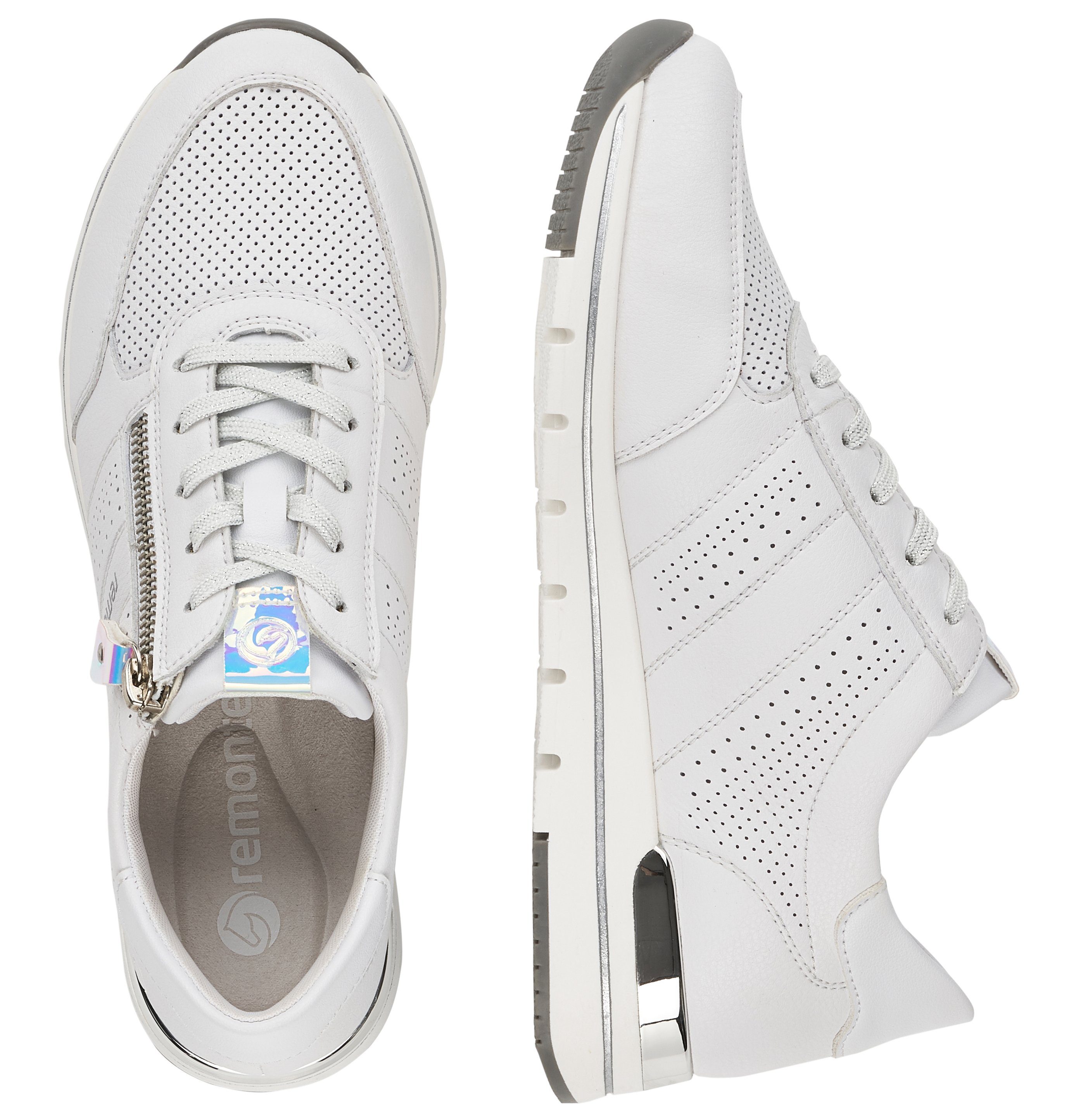 Remonte Keilsneaker mit seitlichem Reißverschluss, Freizeitschuh, Halbschuh, Schnürschuh