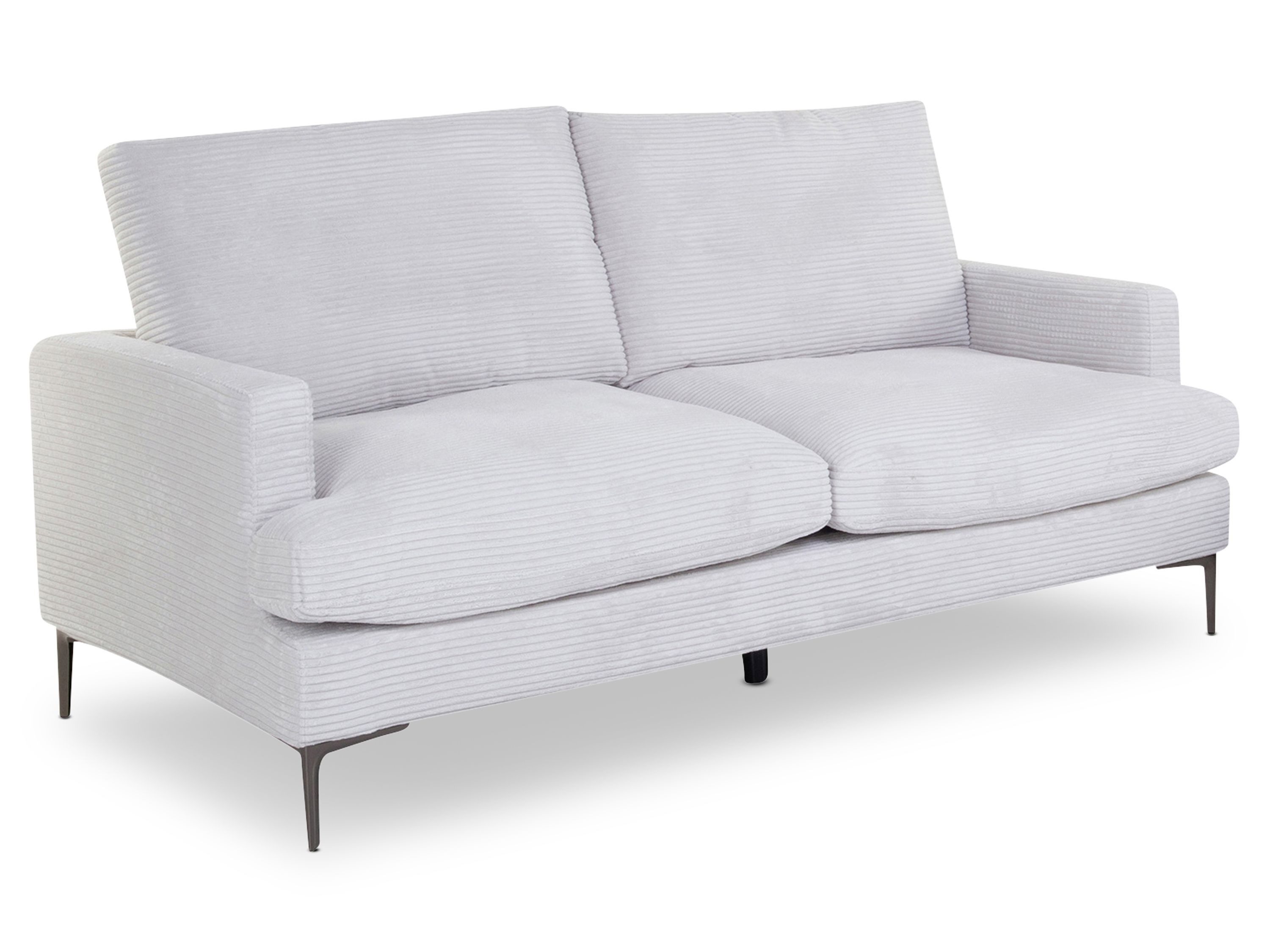 HARPER Sofa Sofa 2 Sitzer HARPER HUSLIA (BHT 143x90x84 cm) BHT 143x90x84 cm grau