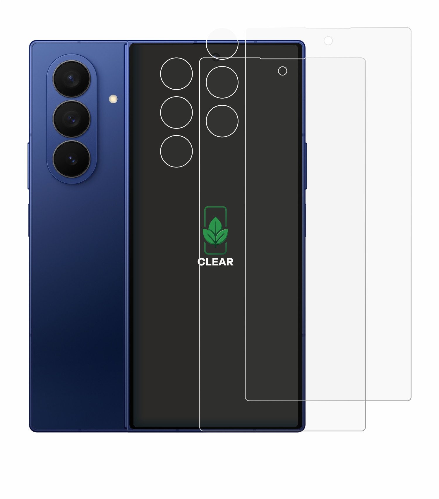 ScreenLeaf Displayschutzfolie Schutzfolie für Samsung Galaxy Z Fold 7 (Display+Kamera), 2 Stück, Displayschutz Schutz Folie Klar Transparent – Bild 2 von 5