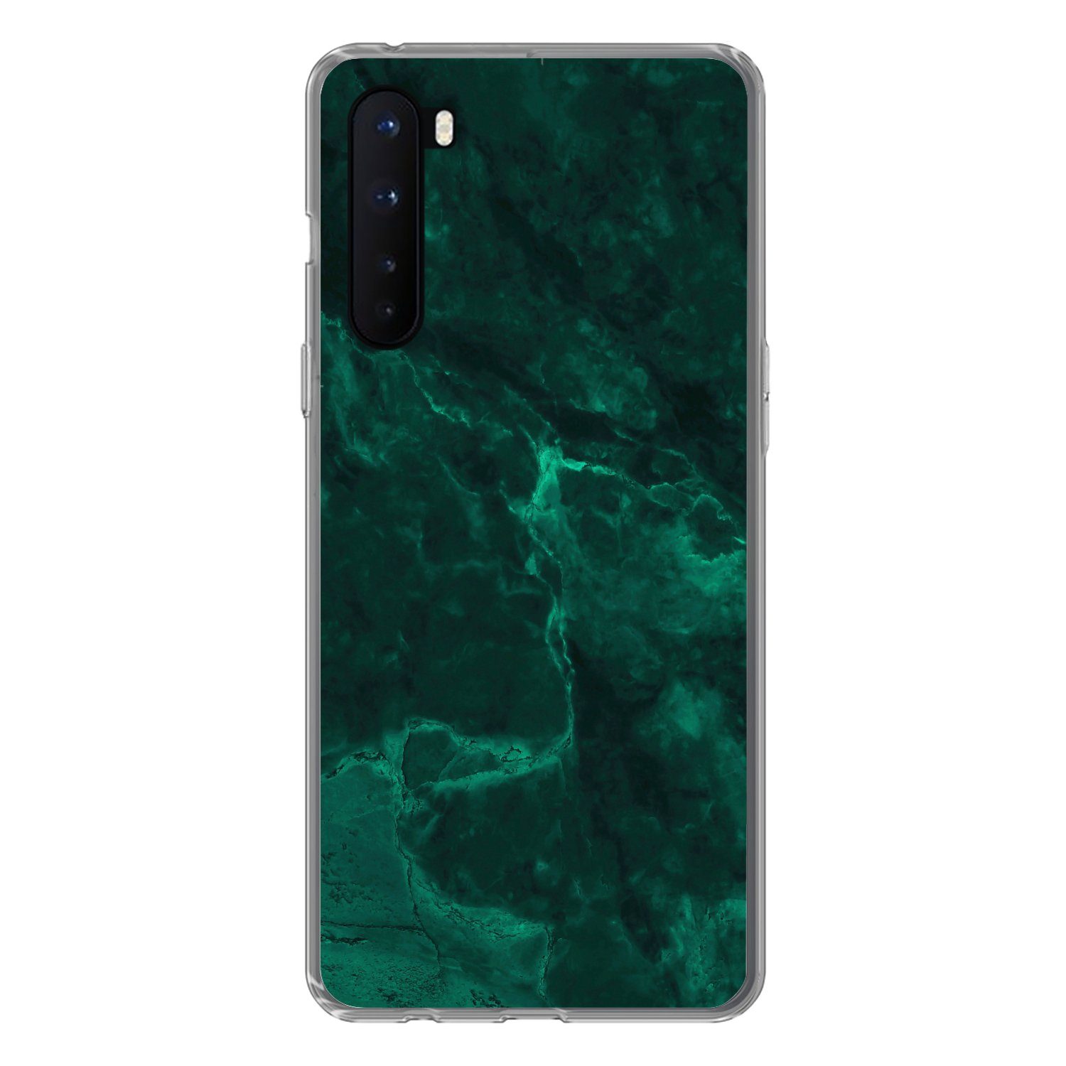 MuchoWow Handyhülle für OnePlus Nord Marmor - Limone - Grün - Strukturiert - Marmoroptik, Phone Case, Silikon, Schutzhülle Dünn