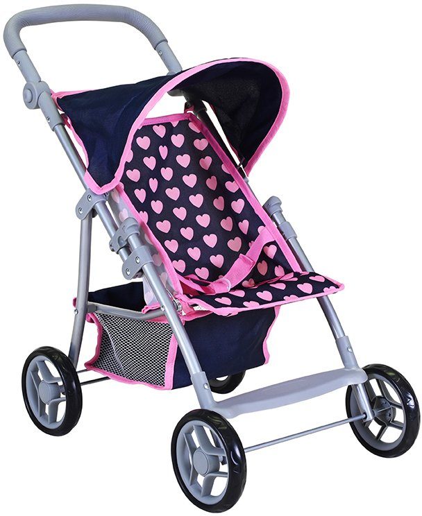 Knorrtoys® Puppenbuggy Liba - Pink Hearts