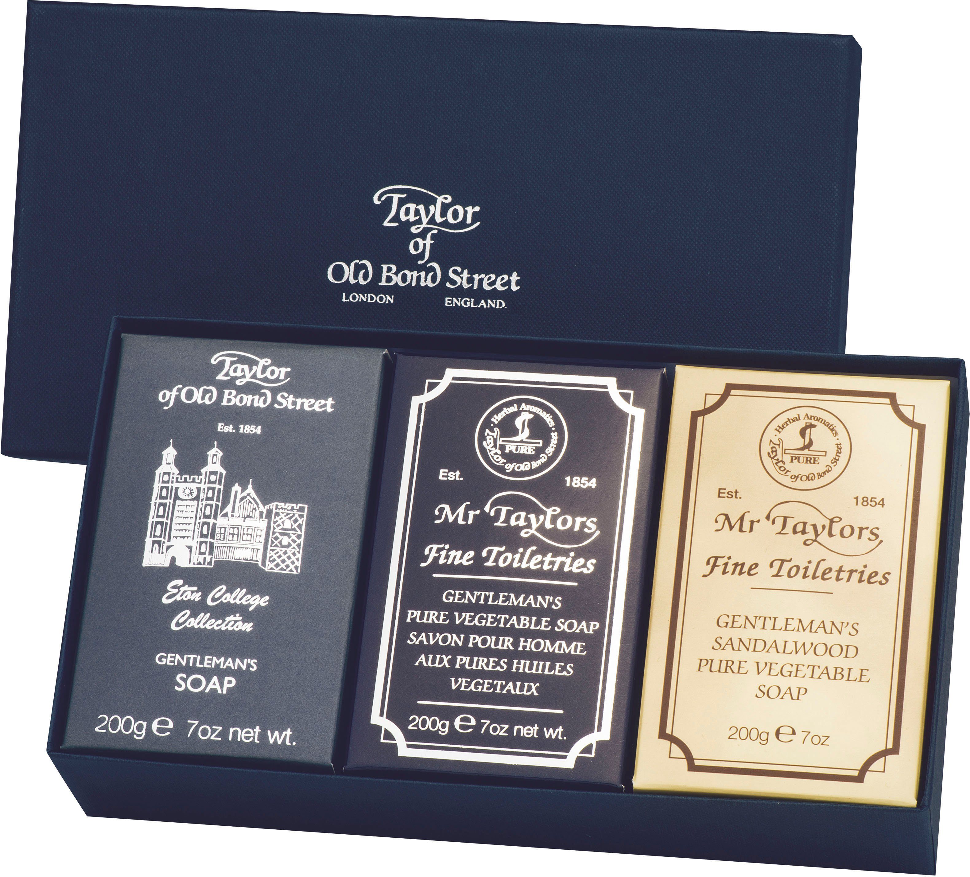 Taylor of Old Bond Street Мило-Set, 3-tlg., Elegante Düfte, die Pflege und Frische für den modernen Mann vereinen.