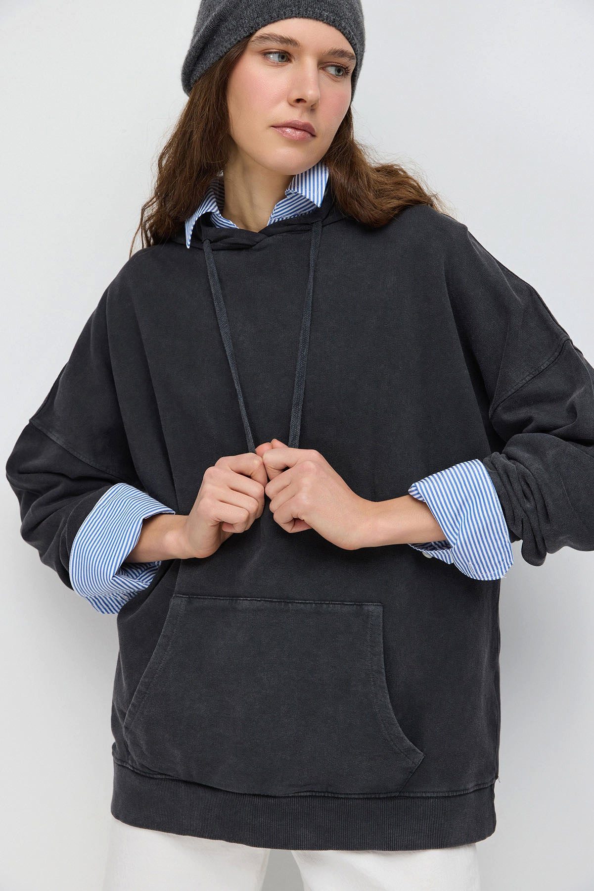 No Matter What Kapuzenpullover Kapuzenpullover mit verblasstem Effekt günstig online kaufen