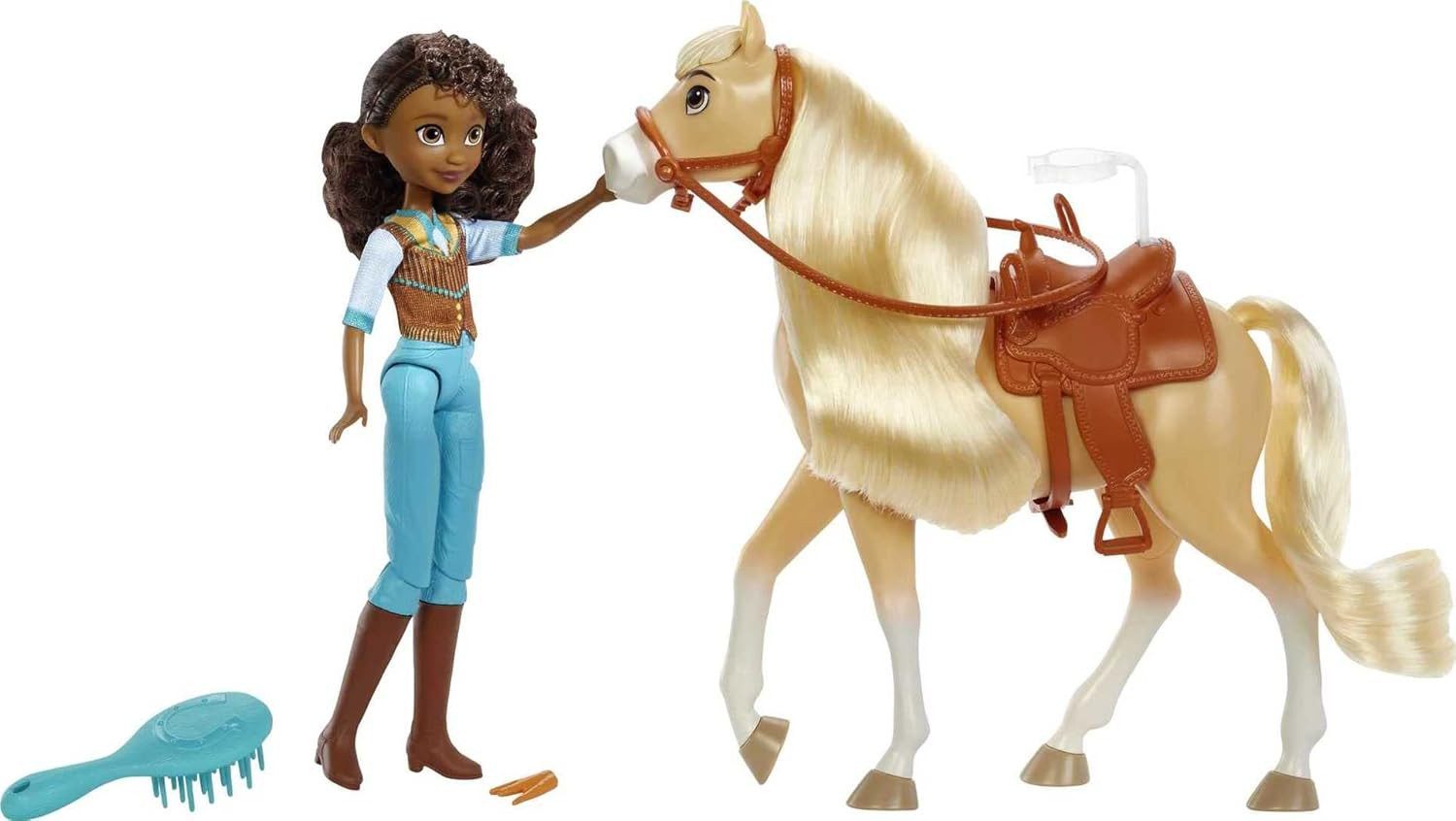 Mattel® Anziehpuppe Mattel Spirit Pru-Puppe & Pferd Chica Linda HFB90