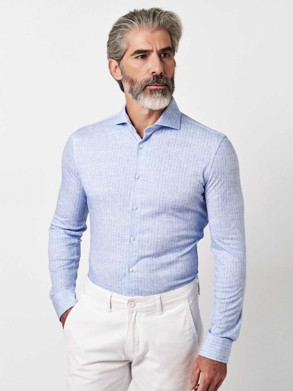 DESOTO Businesshemd Luxury Hai aus Jersey mit Hai Kragen günstig online kaufen