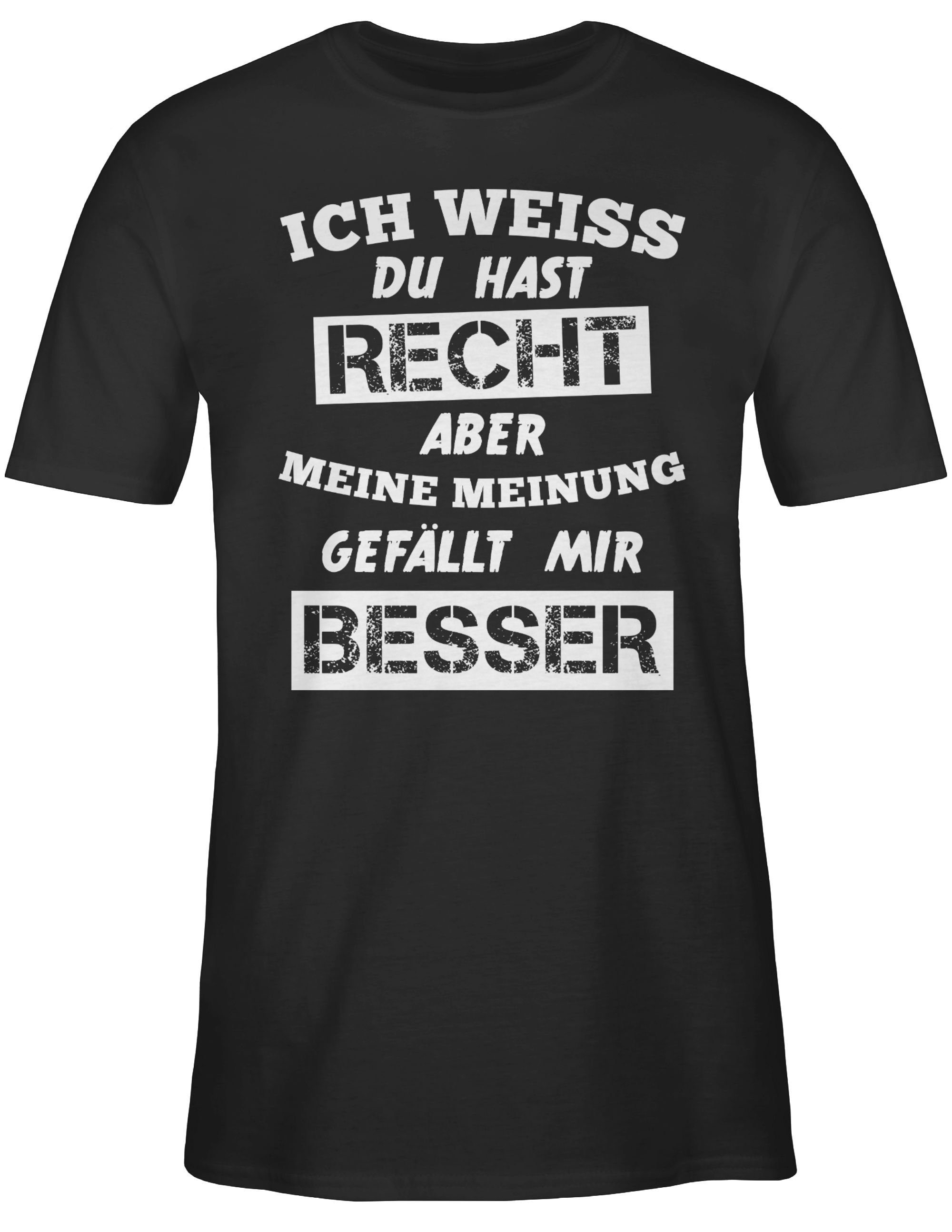 Sprüche 1 Spruch Schwarz mit Meinung Meine T-Shirt Besserwisser Shirtracer Statement