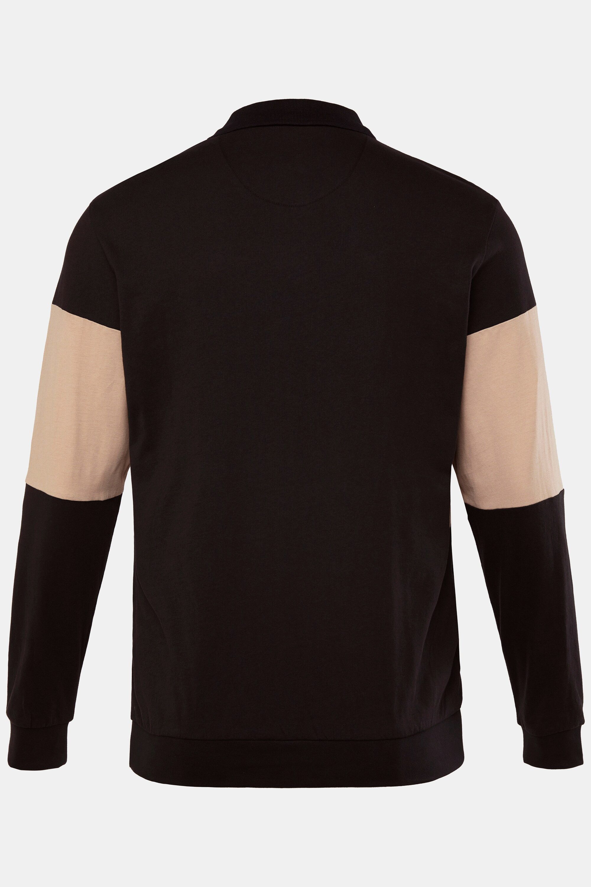 Men Plus Poloshirt Poloshirt Bauchfit Langarm Rugby