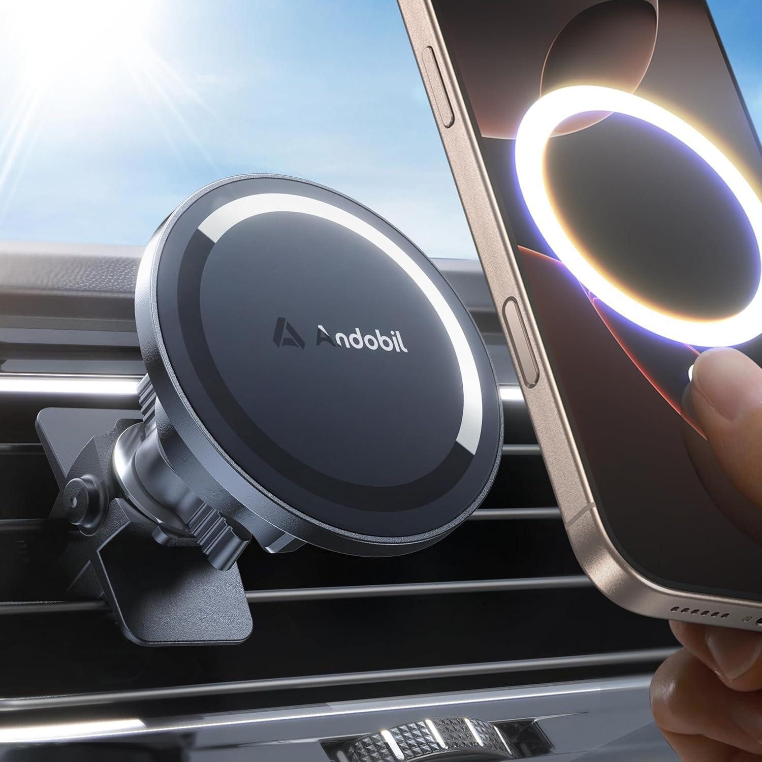 LuxusKollektion Handy-Halterung Handyhalterung Auto Kompatibel mit MagSafe 12x N55 Magnet für iPhone