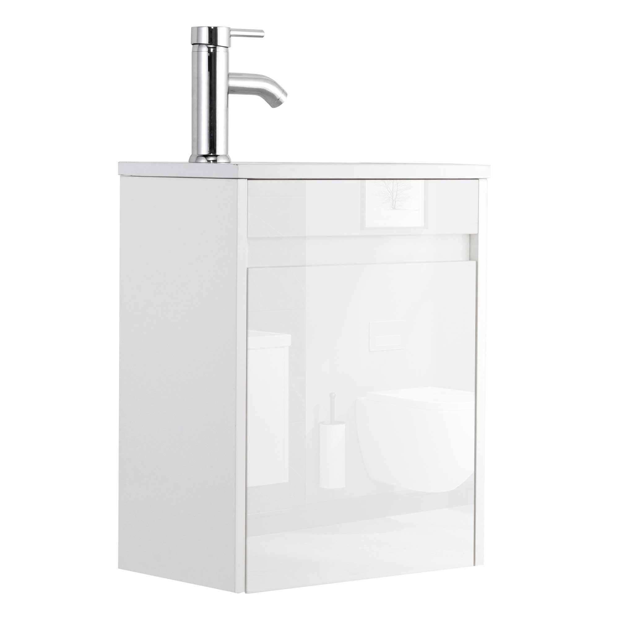 UEV Waschtisch Waschbecken klein mit Unterschrank set, Badmöbel Gäste-WC (W günstig online kaufen