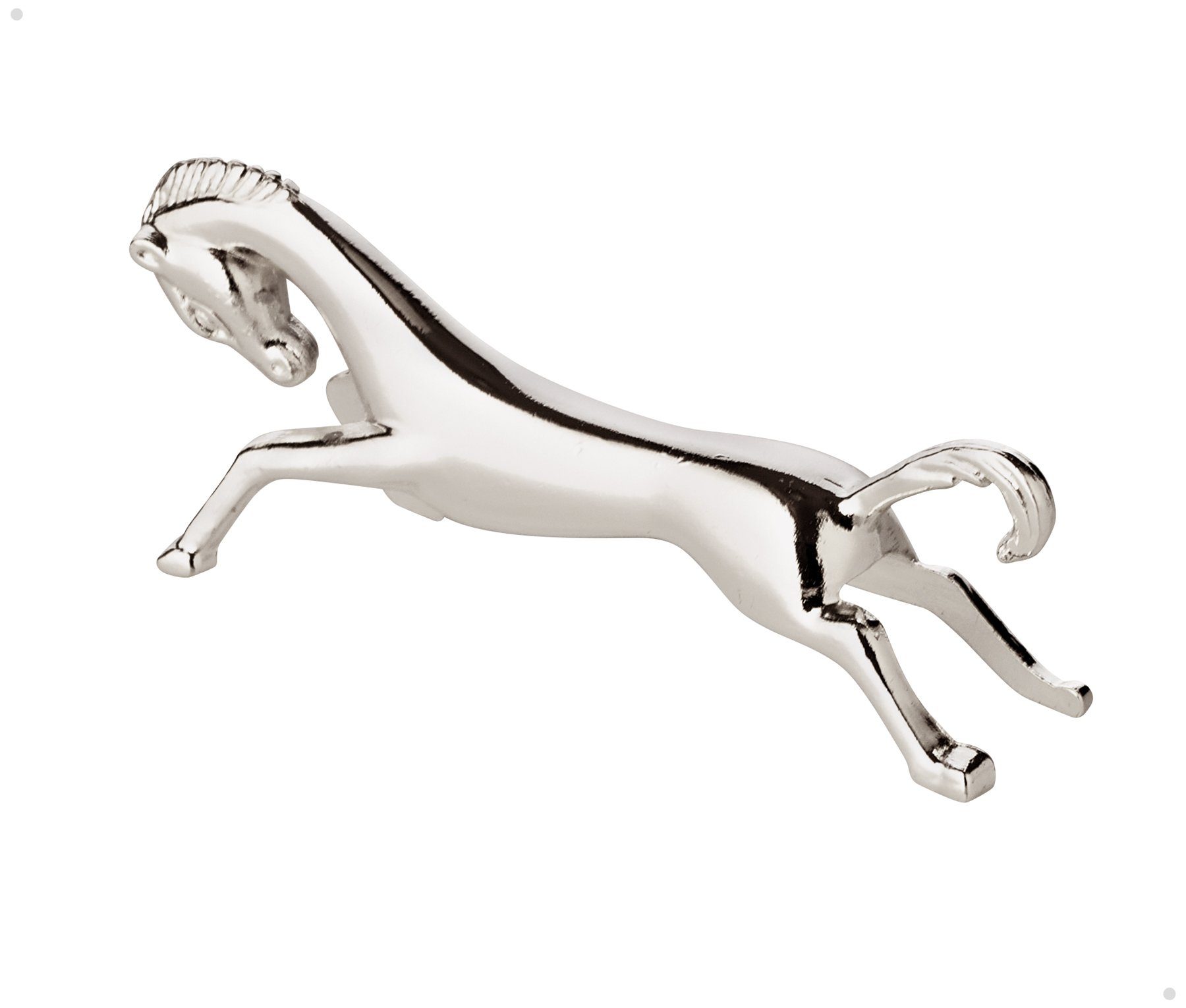 Horse, aus EDZARD Messerbank und anlaufgeschützt Messerbank-Set Messing Blumentopf Tisch, Silber-Optik, Besteckablage für versilbert mit den