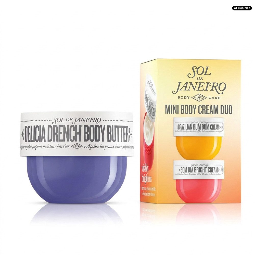 Sol de Janeiro Körpercreme Sol de Janeiro Brazilian Delícia Body Butter Travel Set Duo, Pflegendes Körperpflege Duo ideal für Reise und Alltag