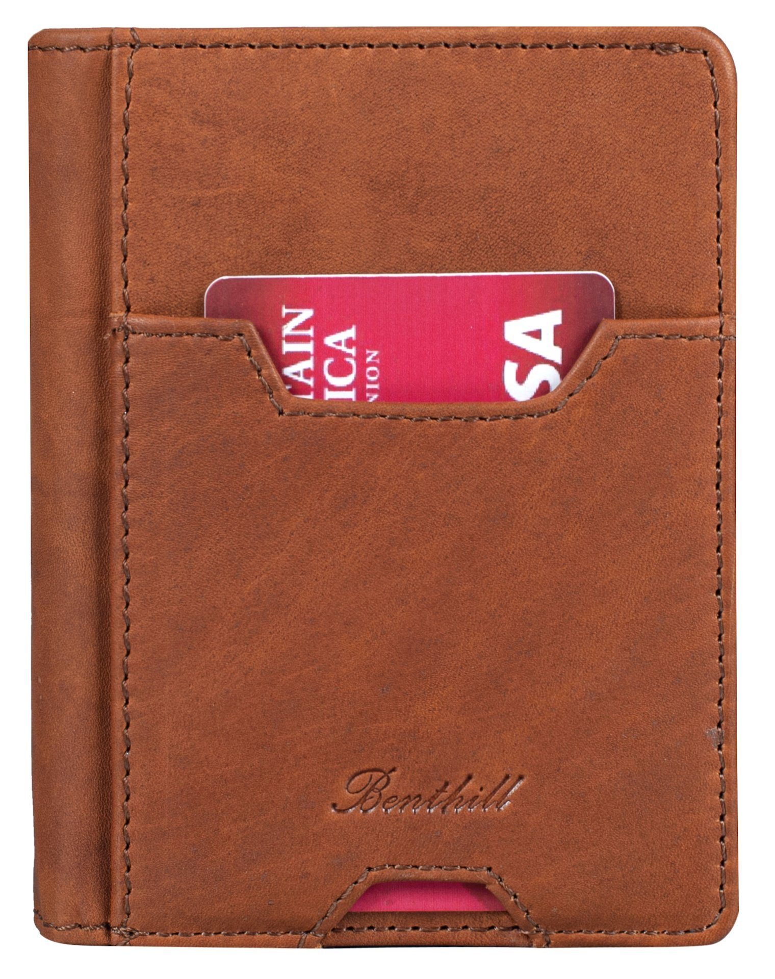 Benthill Geldbörse Herren Echt Leder Slim Geldbeutel RFID Kleines Portemonn günstig online kaufen