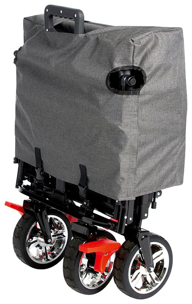 Pinolino® Bollerwagen AddPlus, BxTxH: 56x120x67 cm, mit Bremse, grau meliert