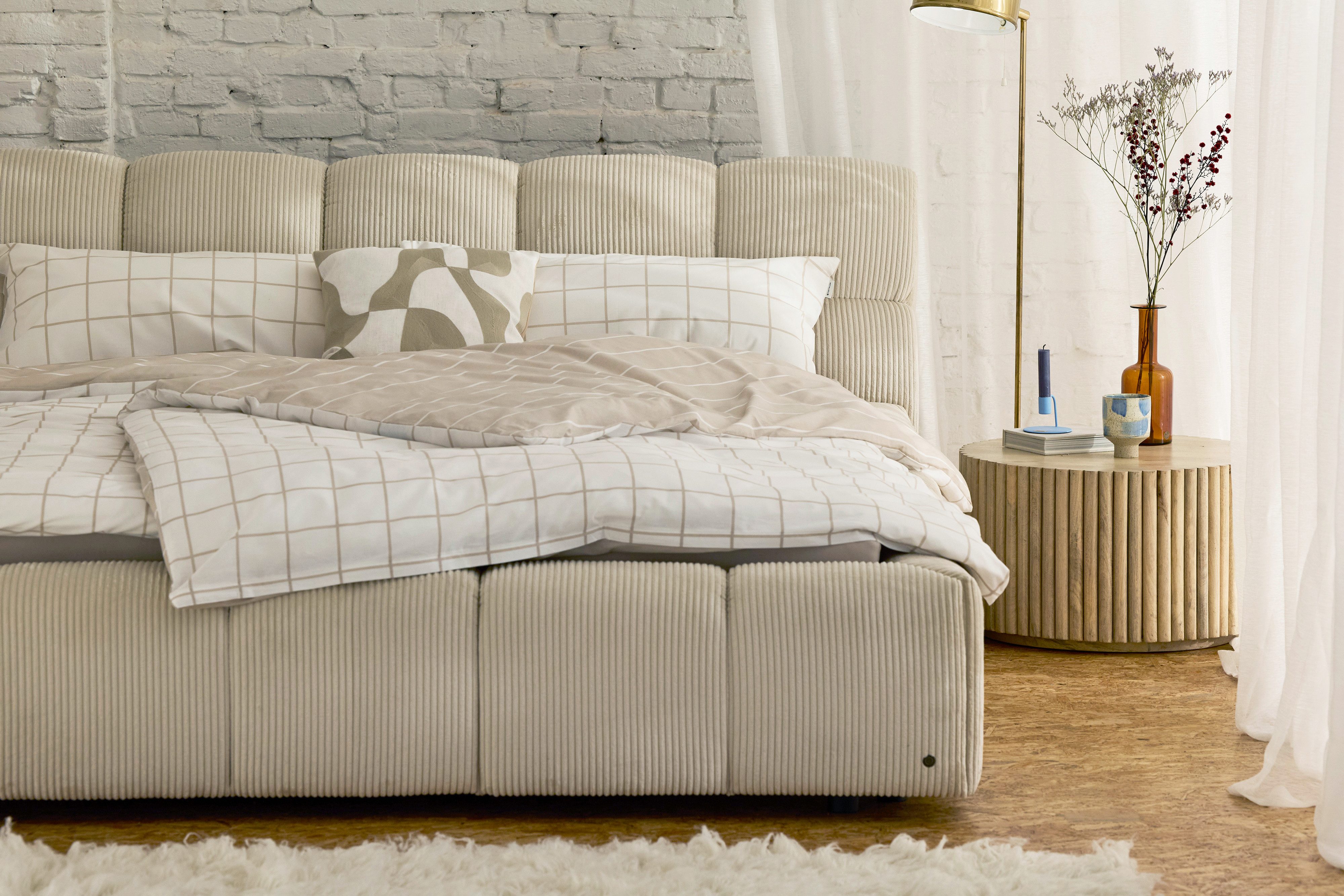 TOM TAILOR HOME Polsterbett SOFT CUBE mit markanter Kachelsteppung und optionalem Stauraum, weiche Umrandung, hochwertig verarbeitet