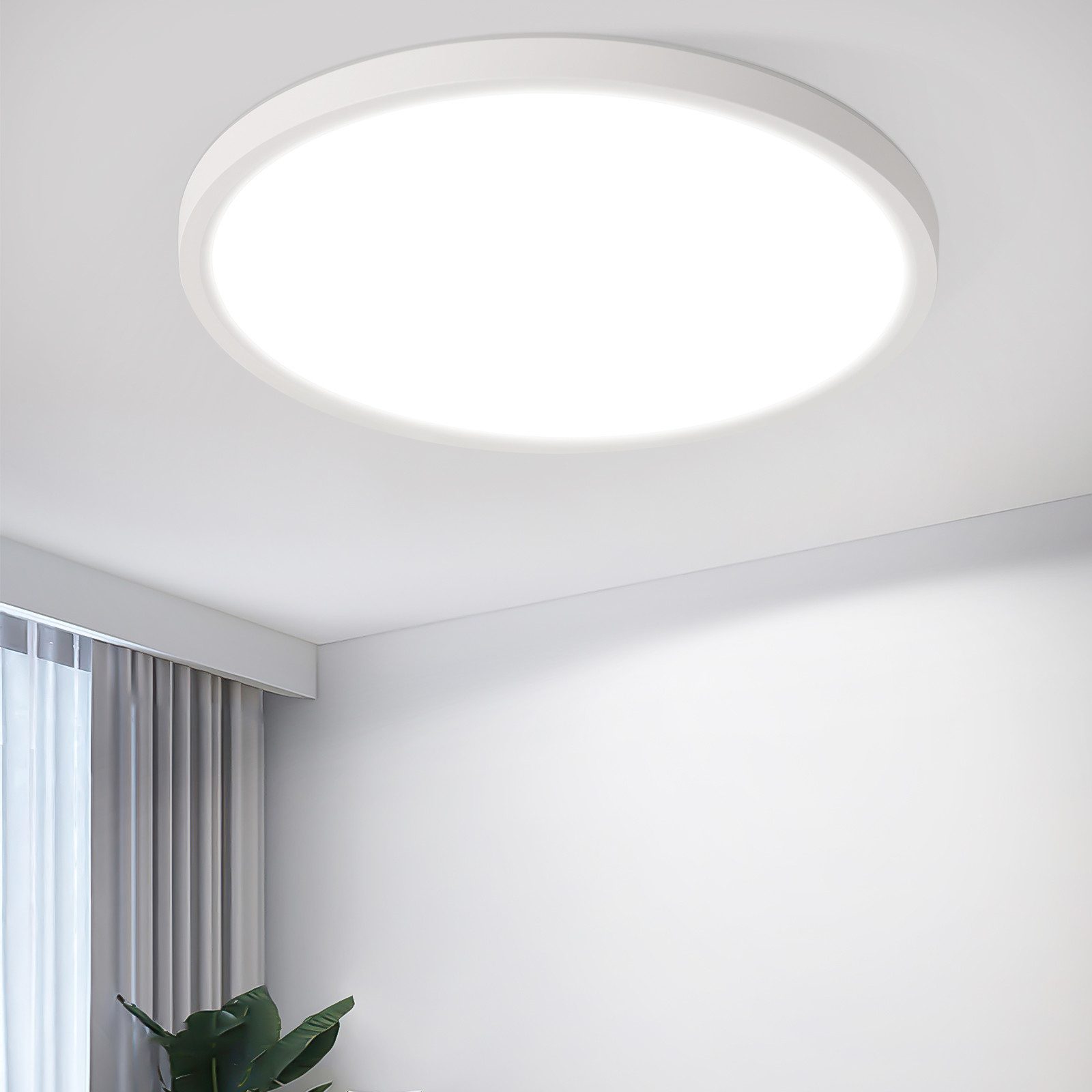 ZMH LED Deckenleuchte Whonzimmer ∅18CM Schwarz/Weiß günstig online kaufen