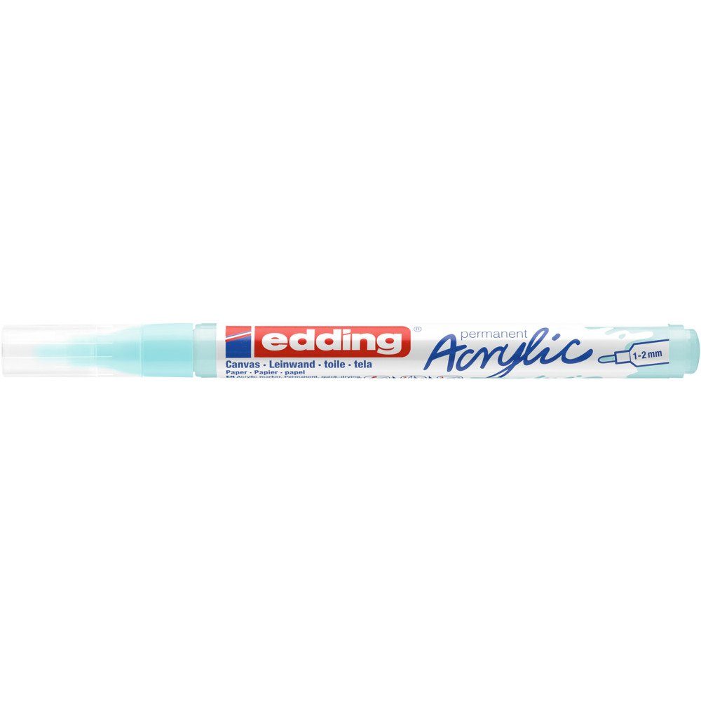 edding Marker 5300, 1 mm - 2 mm Strichstärke, Wasserfest, geruchsarm, lichtecht Pastell-Blau | Marker