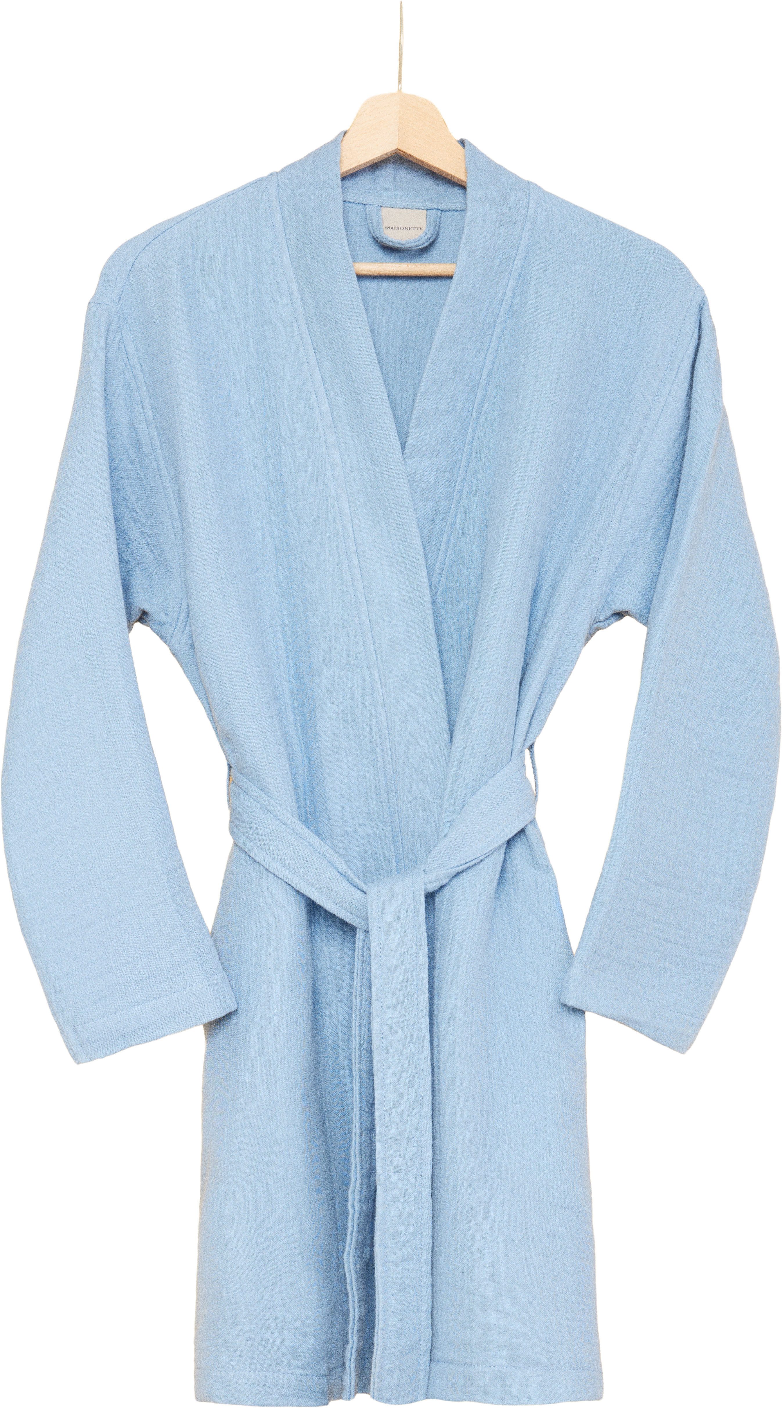 Egeria Morgenmantel Harmony Kimono, Baumwolle, Kimono-Kragen, Gürtel, Mussselinstoff