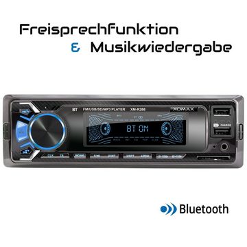 XOMAX XM-R266 Autoradio mit Bluetooth, 2x USB, SD, AUX IN, 1 DIN Autoradio