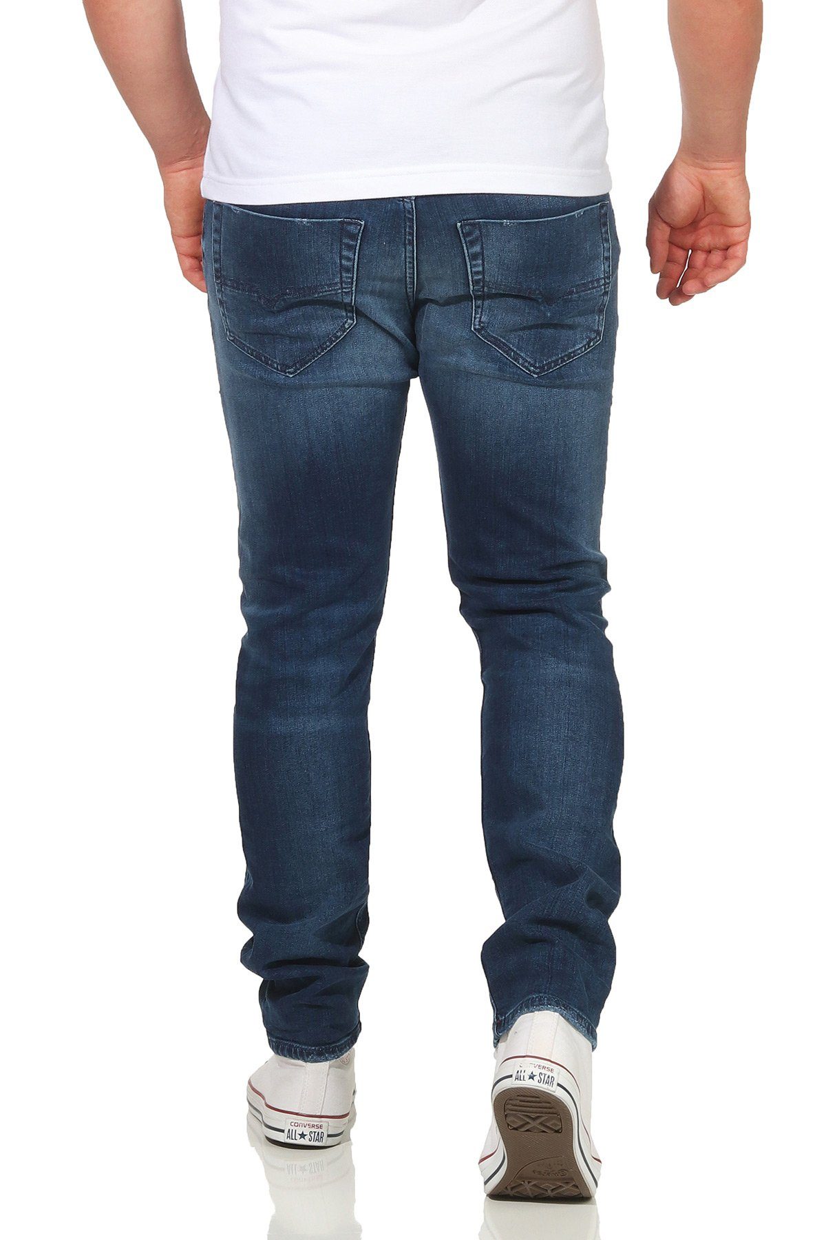 Diesel Regular-fit-Jeans Herren Tepphar 084SY Style5 Pocket Blau, Style, elastisdch, Größe: Röhrenjeans, L34 5 Pocket Stretch, W28