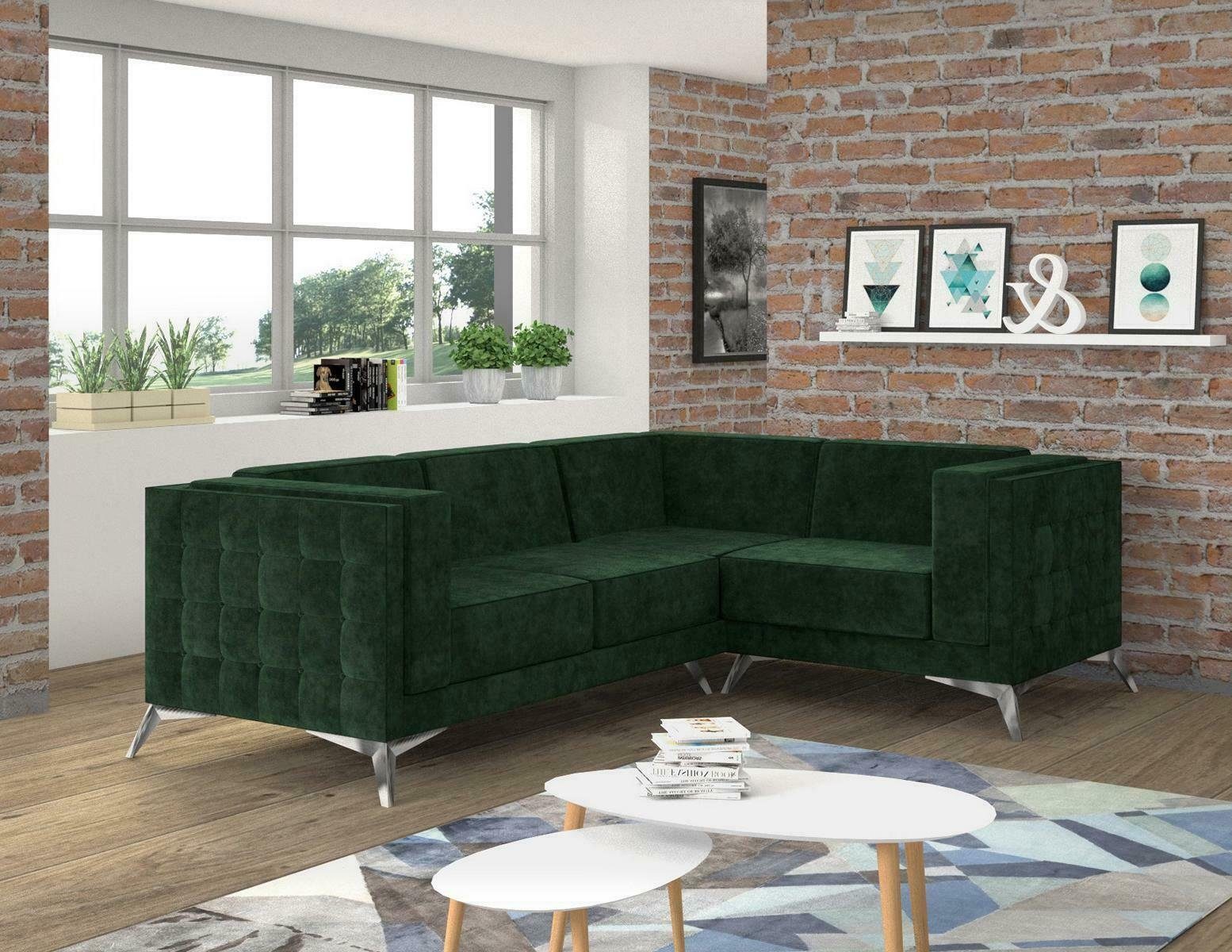 Textil Ecksofa, L JVmoebel Couchen Form Design Polster Ecksofa Couch Sofa