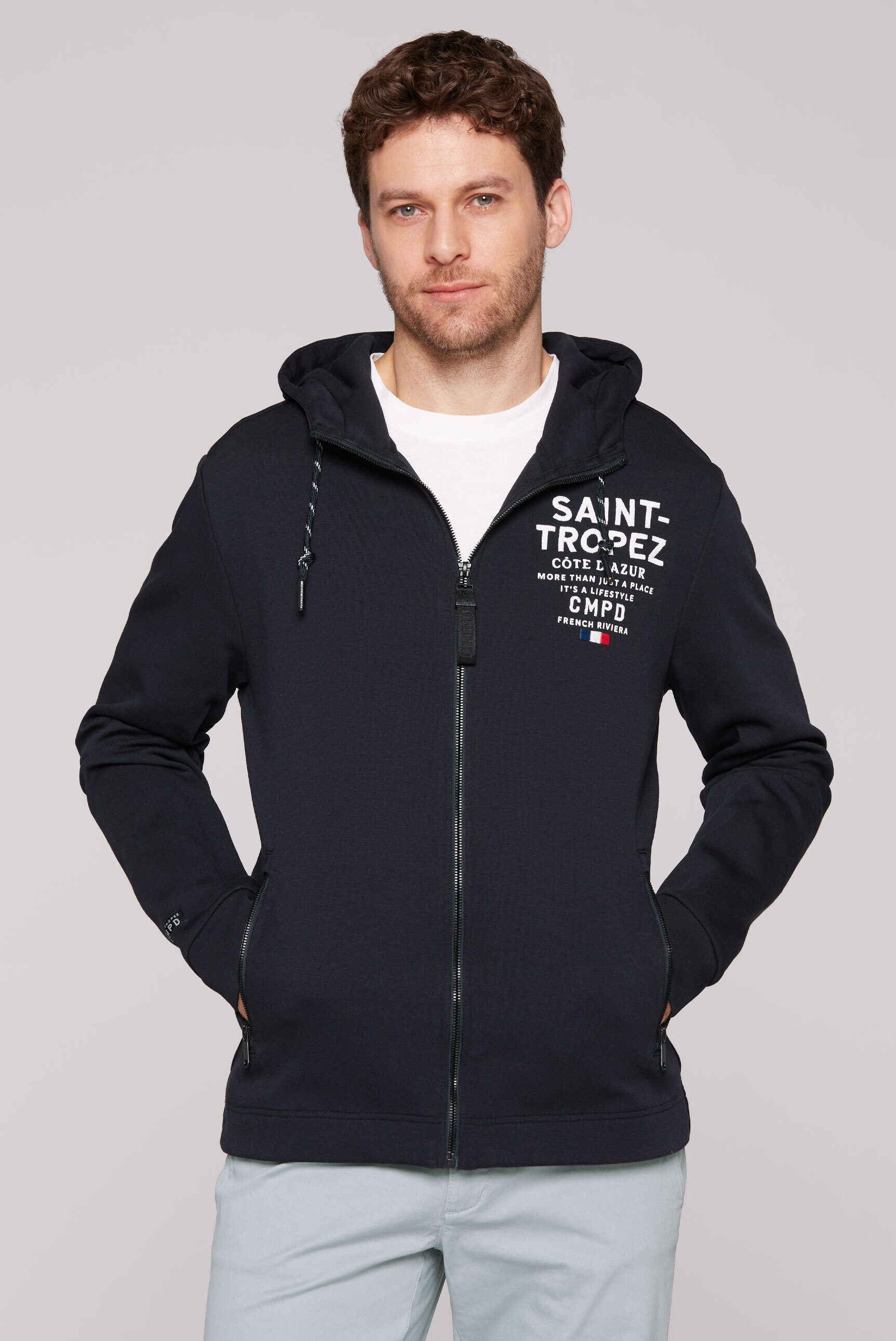 CMPD Kapuzensweatjacke mit verstellbarem Gummizug im günstig online kaufen
