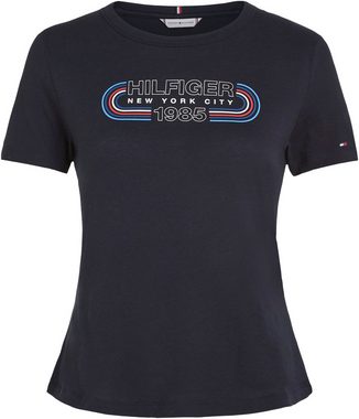 Tommy Hilfiger T-Shirt SLIM TRACK HILFIGER C-NK SS mit Logoschriftzug