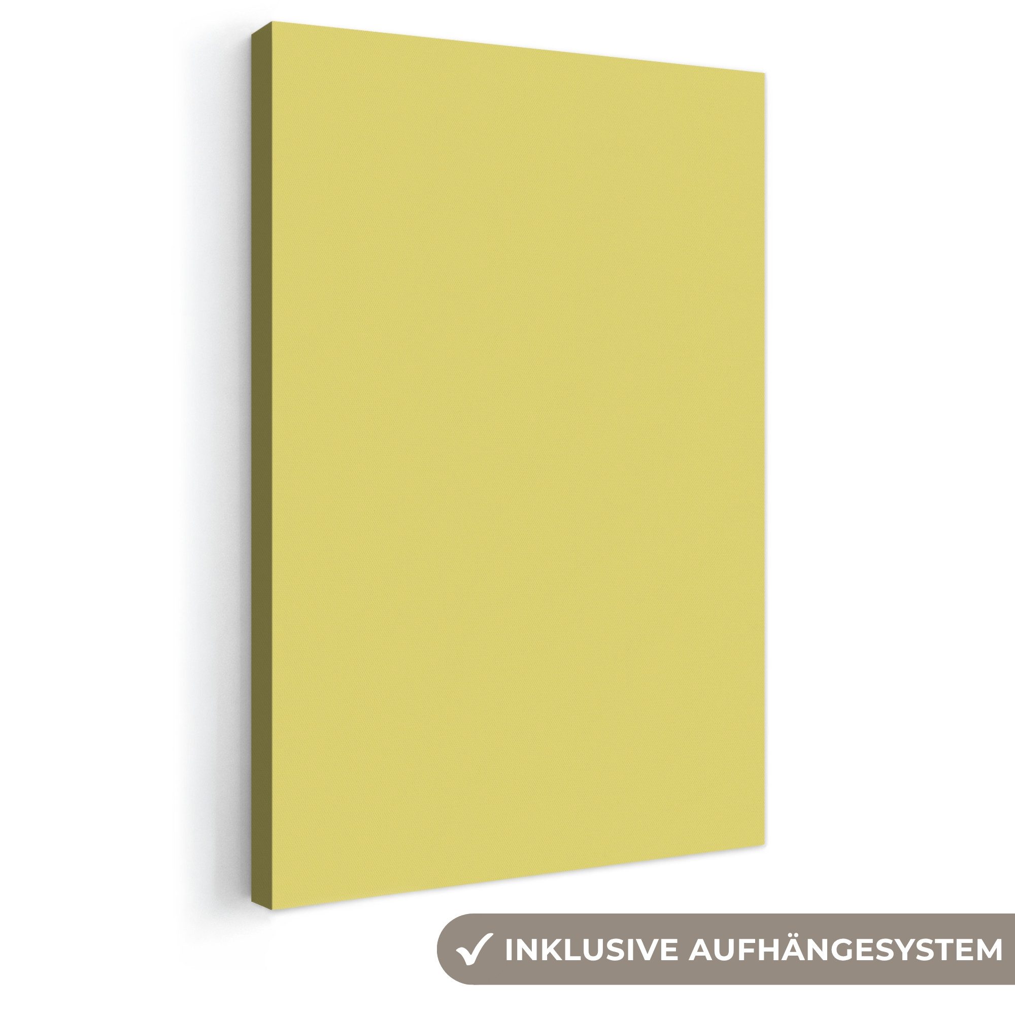 OneMillionCanvasses® Leinwandbild Gold – Ocker – Gelb, Fotodruck (1 St), Leinwand Canvas Wandbild, Wanddekoration 20x30 cm