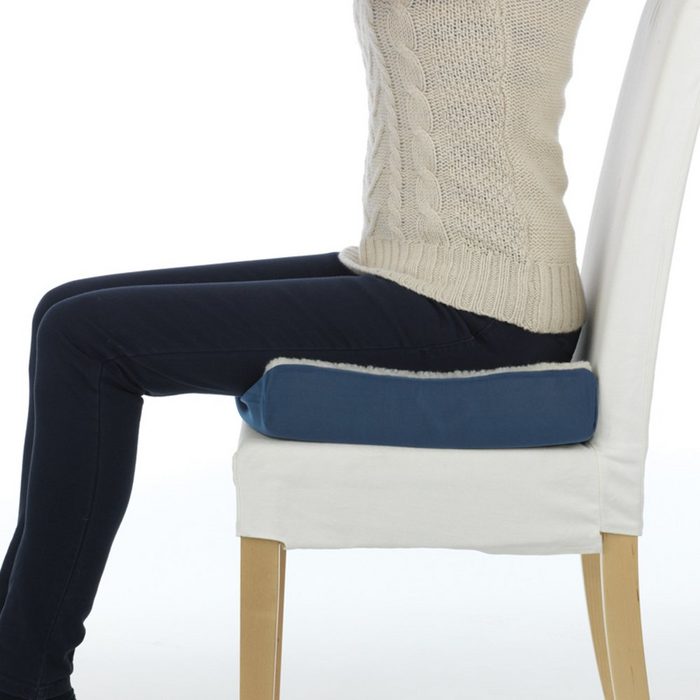 VITALmaxx Sitzkissen Komfort Gel-Kissen (36 x 10 x 47 cm) Schaum Kissen Fleece Sitzkissen 3-schichtige Schaum-Gel