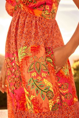 Next Sommerkleid Sommerkleid mit Rüschenärmeln (1-tlg)