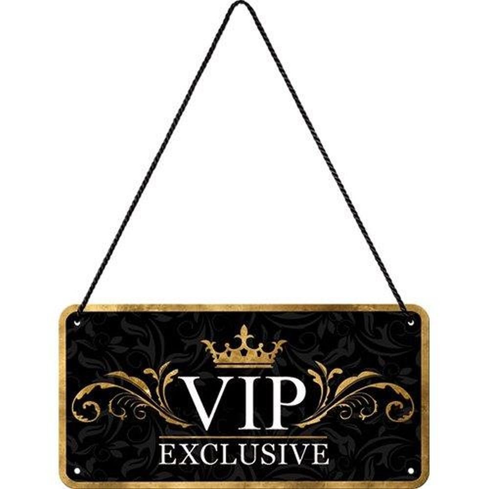 Metallschild Hängeschild - Achtung - VIP Exclusive