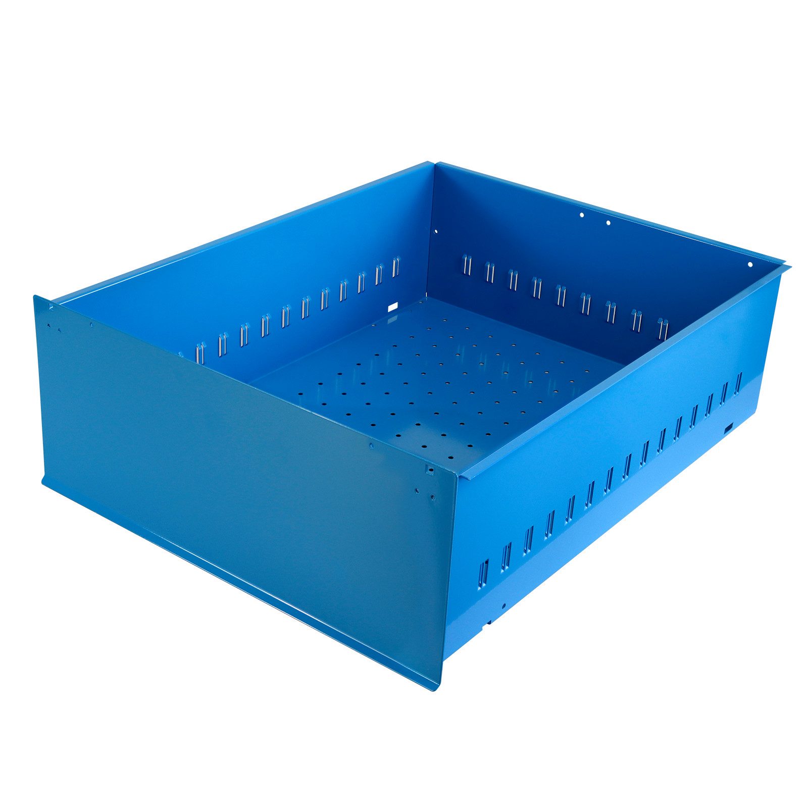 PROREGAL® Schublade Schublade mit Griffleiste, Blendenhöhe 20cm, HxBxT 18x45x61cm, Blau