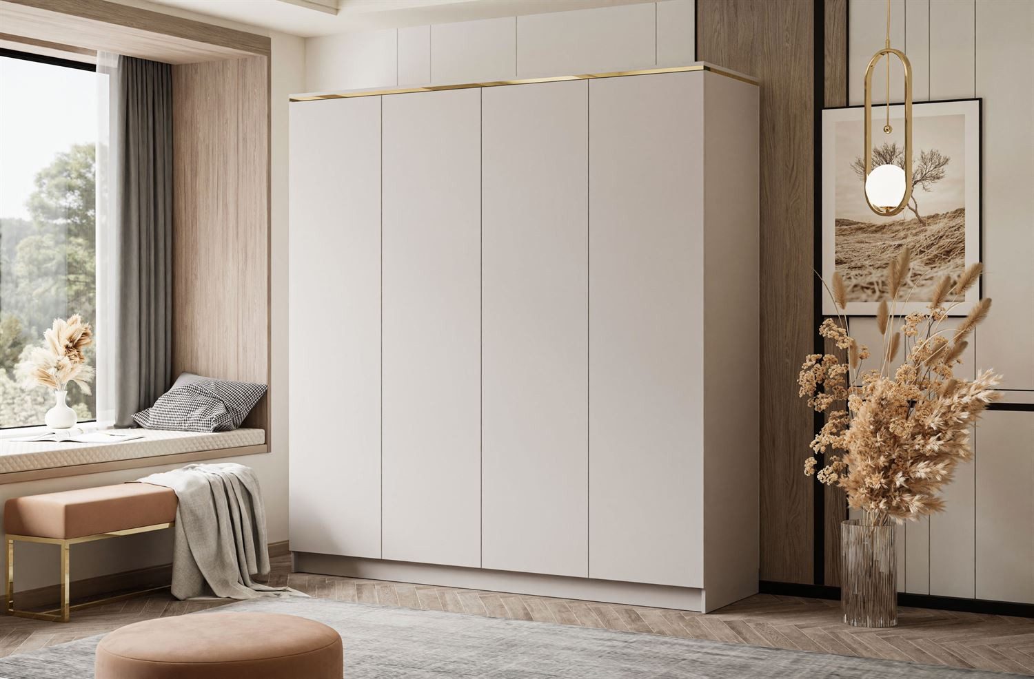 yourhouse24 Kleiderschrank AURORA 4D KASCHMIR günstig online kaufen