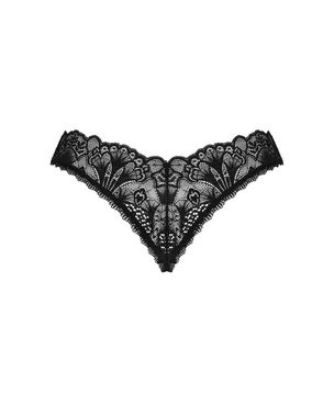 Obsessive Panty-Ouvert Ouvert-String Donna schwarz elastisch transparent (einzel, 1-St)
