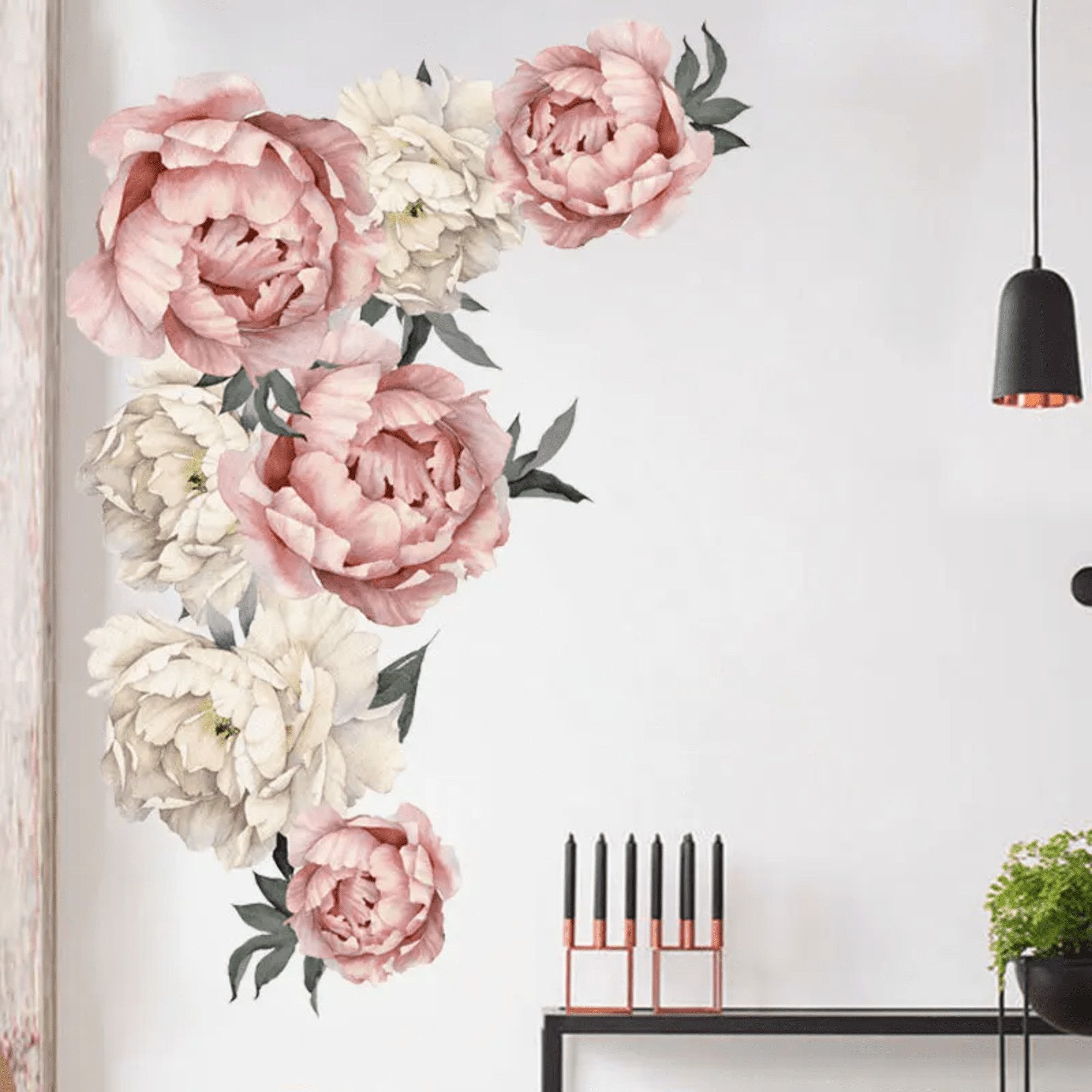Montegoni Wandtattoo Pfingstrose Rosenblüten Wandsticker (Wandaufkleber günstig online kaufen