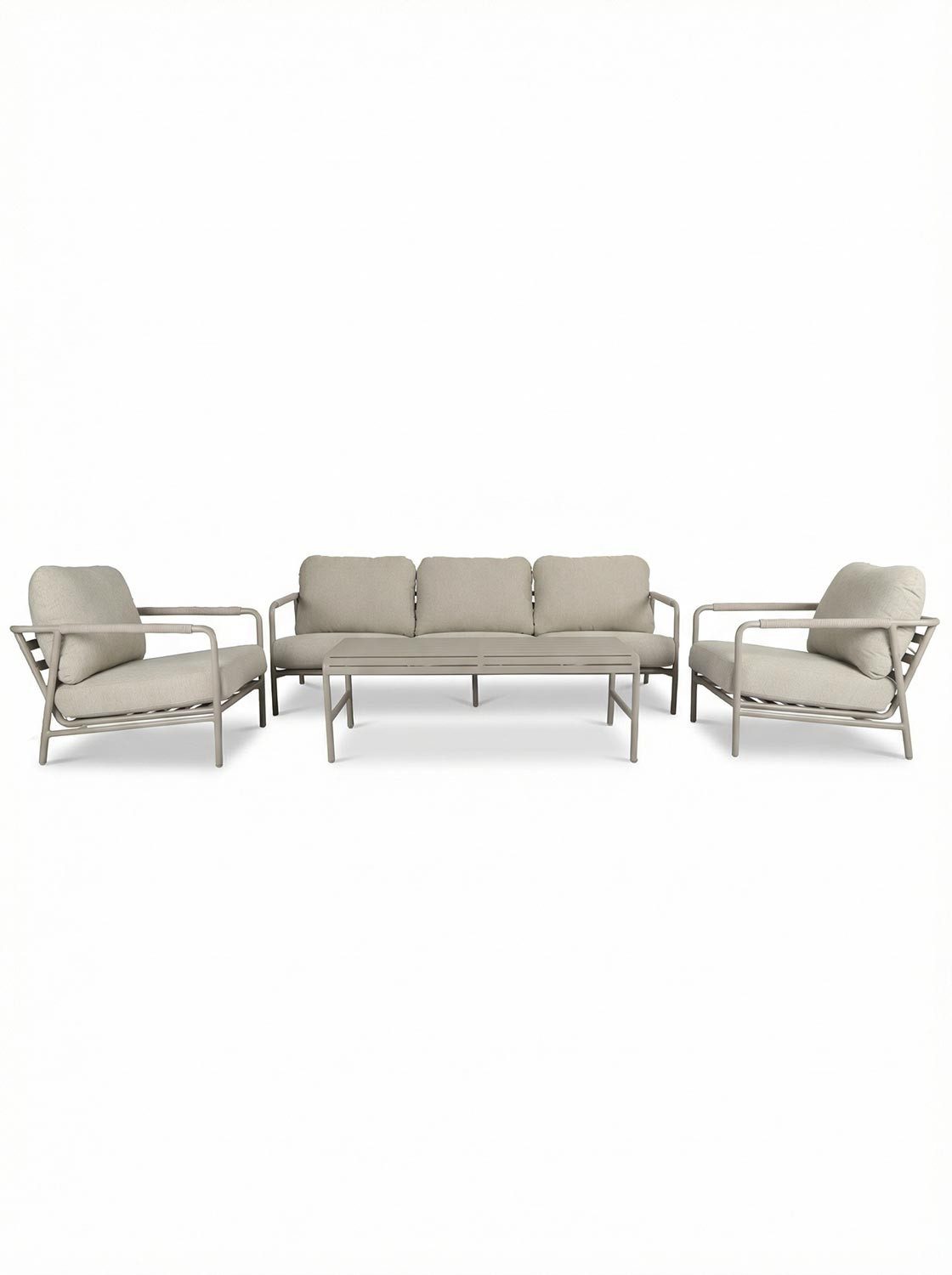 faee Gartenlounge-Set Vis, 4-teilig, Aluminium, Kissen inklusive