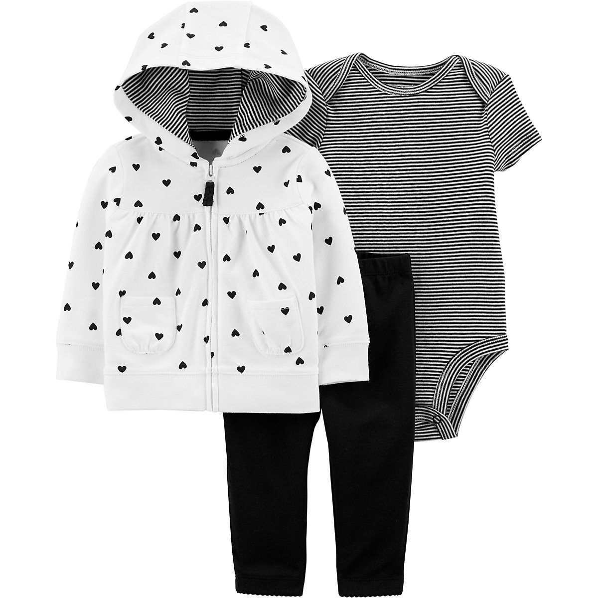 Carter`s Sweatjacke »Baby Set Sweatjacke + Body + Stoffhose für Mädchen«  online kaufen | OTTO