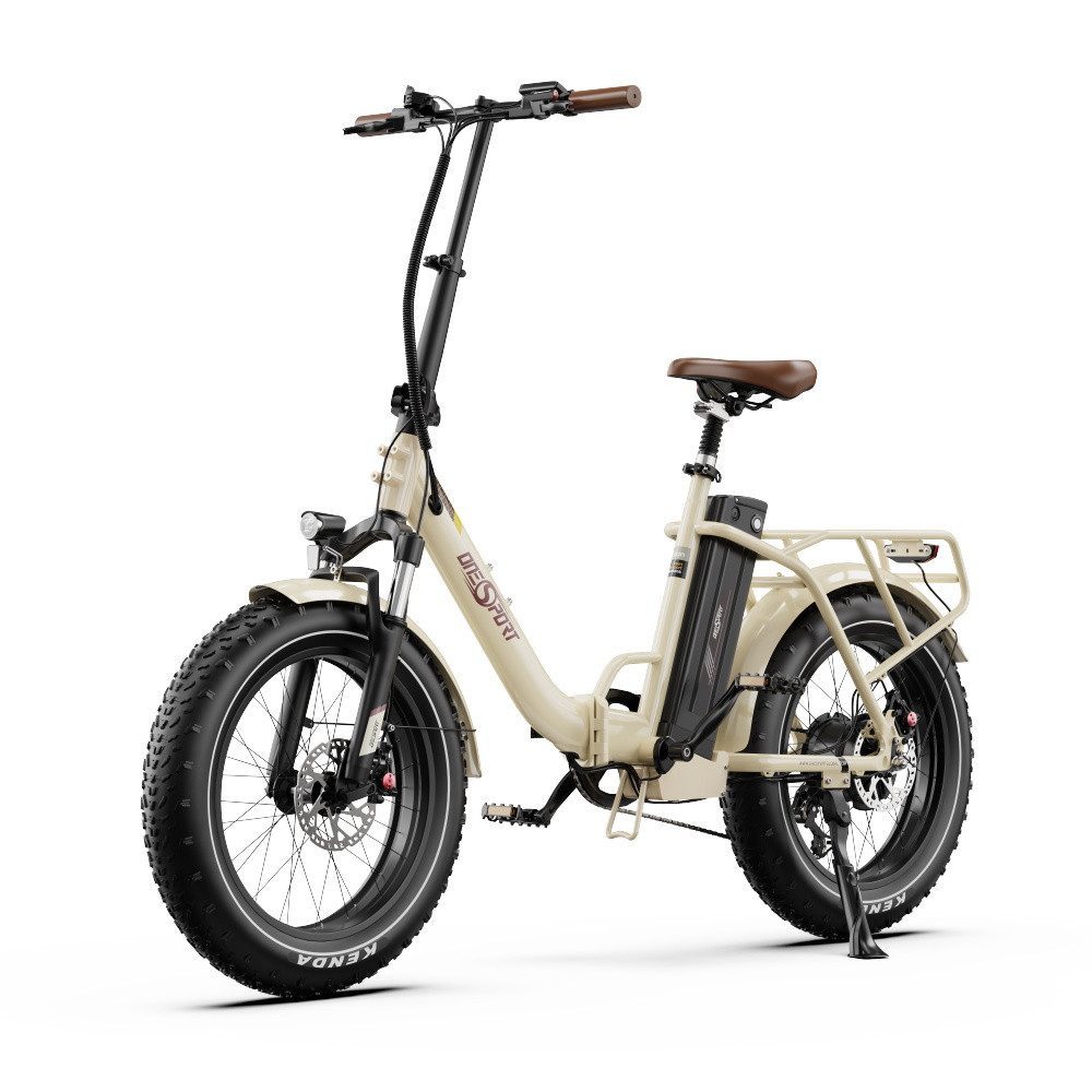 Onesport E-Bike Cityrad Faltbares Damen u. Herren 864Wh mit 120 km Reichweite & fetten Reifen, 7 Gang, Kettenschaltung, Heckmotor, 864 Wh, (mit Akku-Schlüssel, mit Akku-Ladegerät, mit abnehmbarem Akku), E-Bike mit Power-Motor, Shimano 7-Gang & Scheibenbremsen