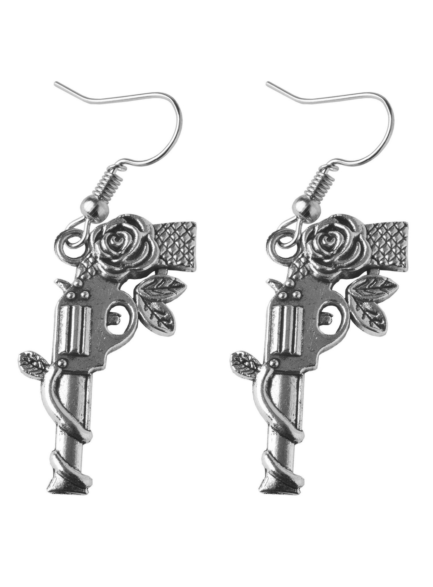 Paar Ohrhaken Roses & Guns Ohrringe