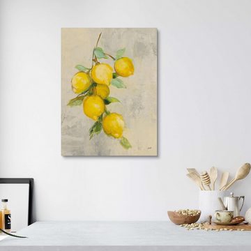 Posterlounge Holzbild Julia Purinton, Zitronen, Küche Malerei