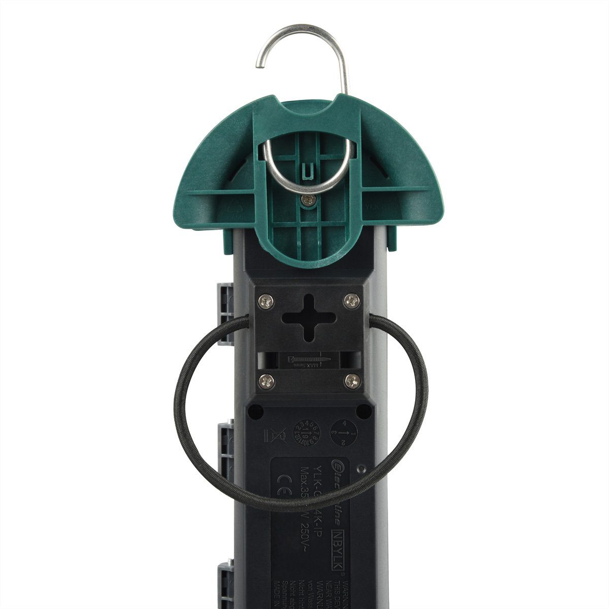 Bachmann HOOK Outdoor 4x Schutzkontakt IP44 und 4 Klappdeckeln, Schalter (Kabellänge mit Kunststoff, Steckdosenleiste m)