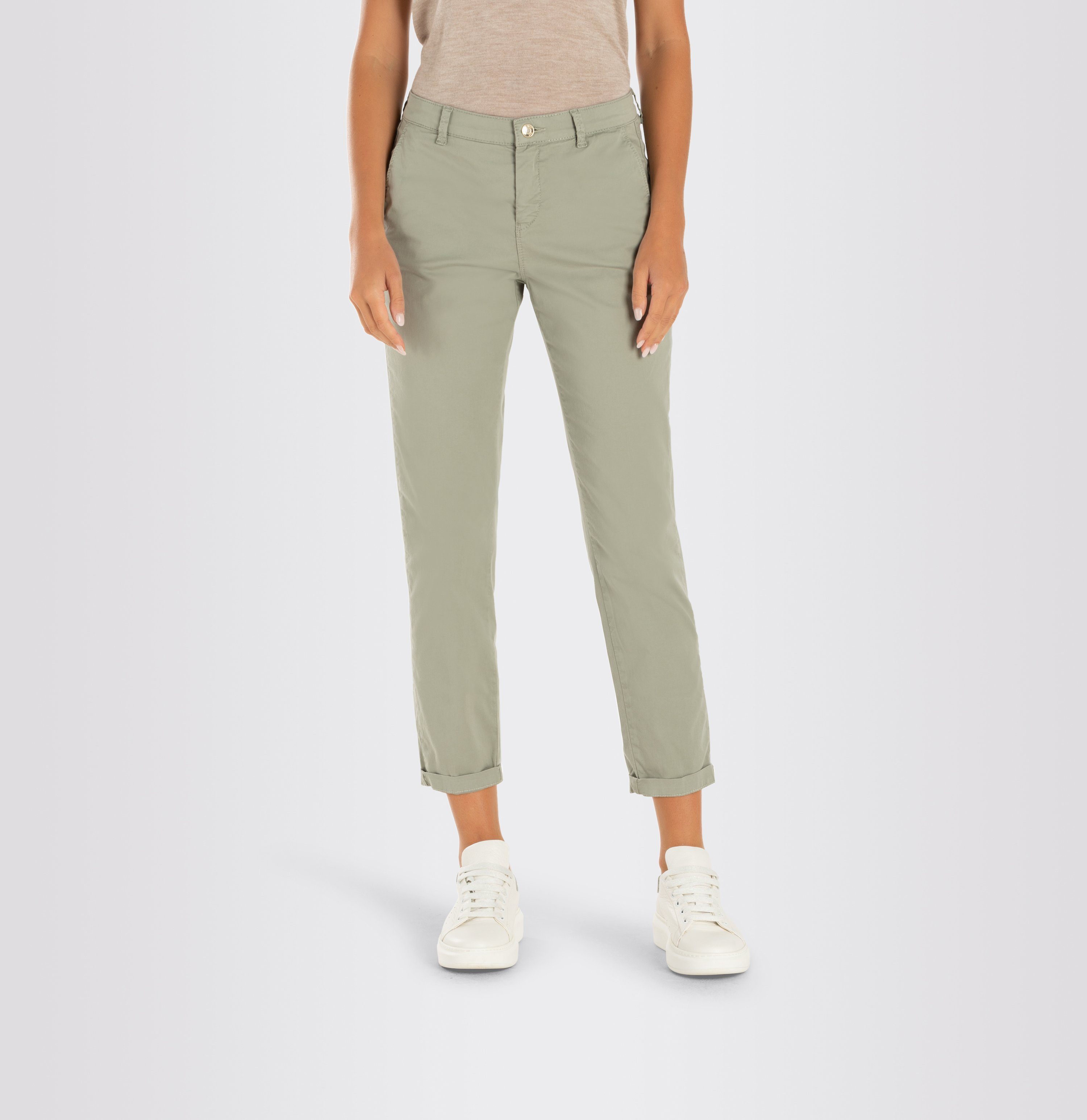 MAC Chinohose CHINO turn up dried rosmary